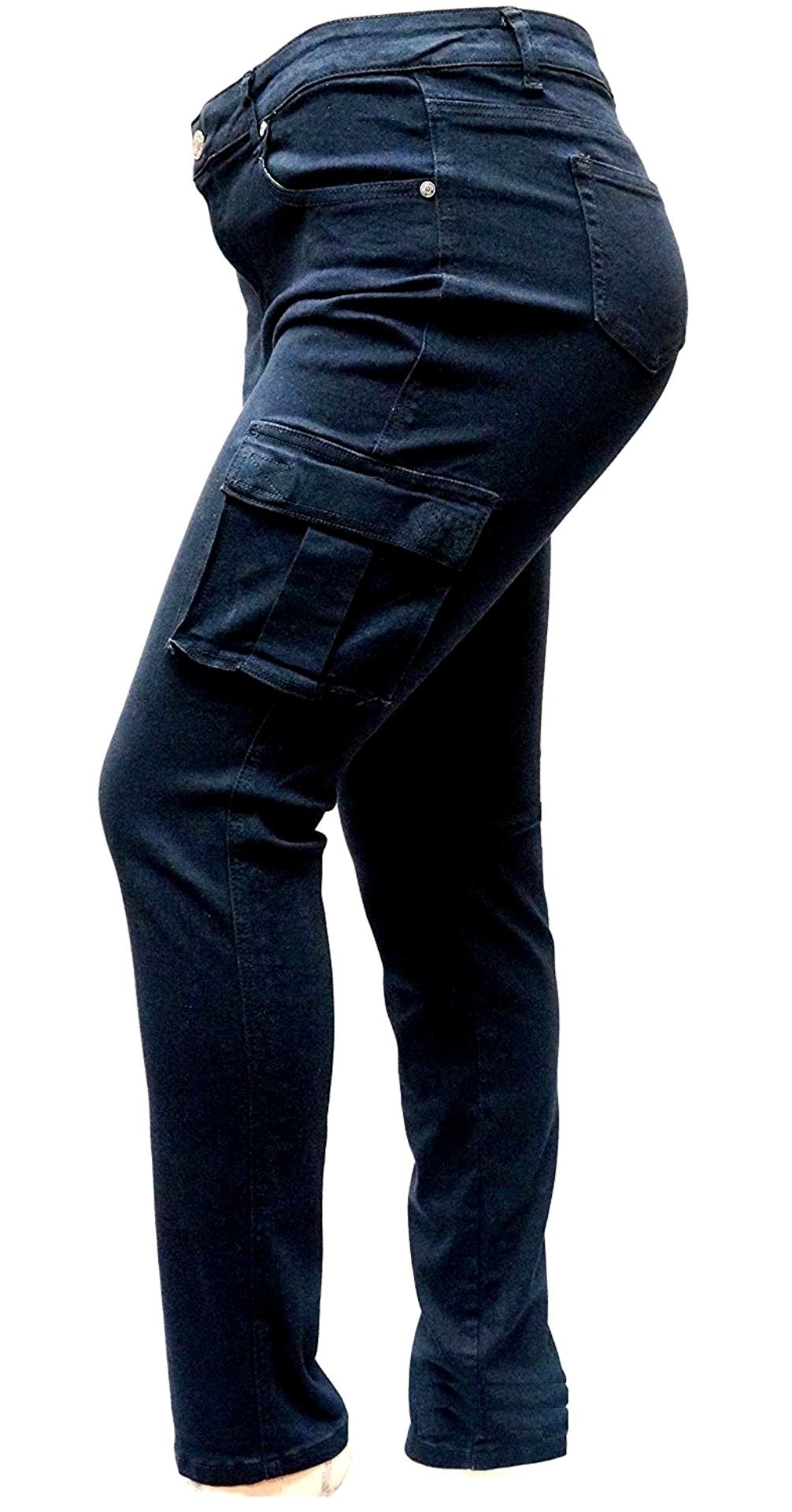Jack & David Women's Plus Size Camouflage Cargo Jogger Jeans - Stretch Skinny Denim Pants with Wax Finish for Casual Wear & Outdoor Activities