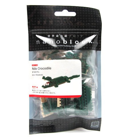Nano Block Crocodile du Nil Building Set - Creative DIY Miniature Model Kit for Adults & Kids - Perfect for Home Decor, Office Display & Educational Play