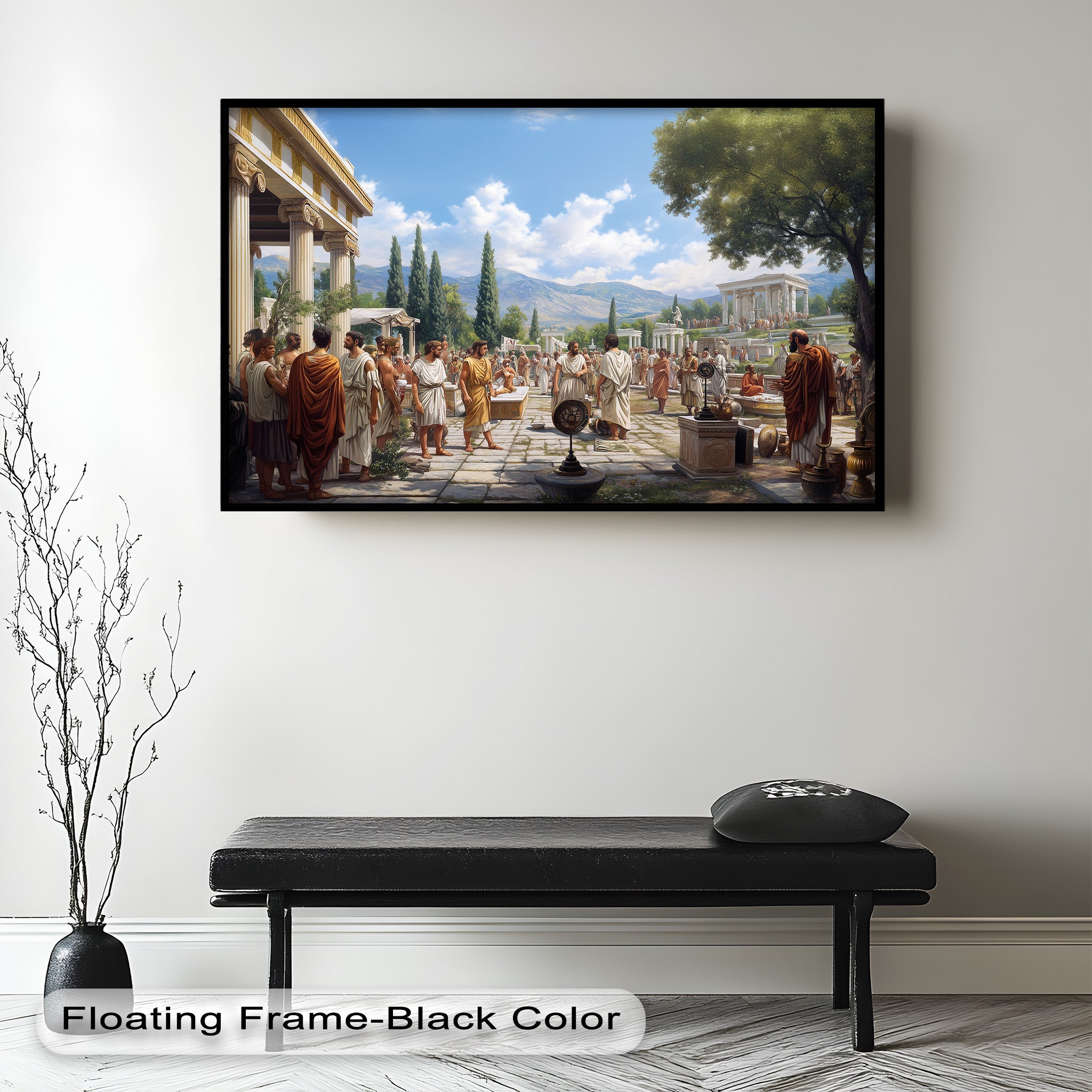 Agora of the Ancients - Greek Mythology Oil Painting Wall Art for Home Decor, Office & Gift
