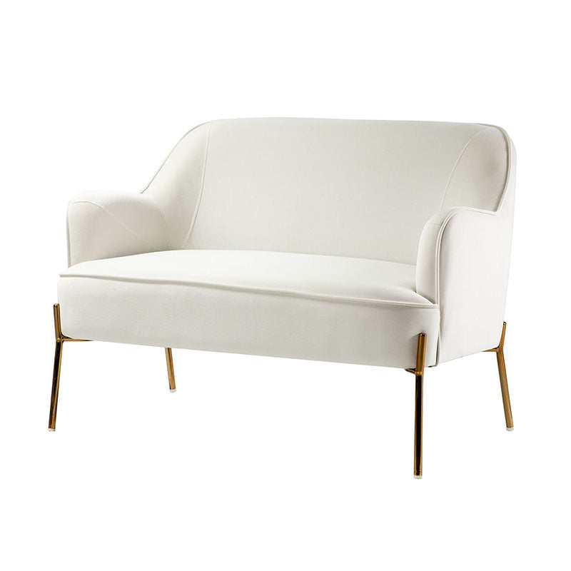 Stylish Africa Contemporary Velvet Loveseat Sofa - Modern Velvet Upholstered 2-Seater Couch for Living Room, Lounge & Home Decor