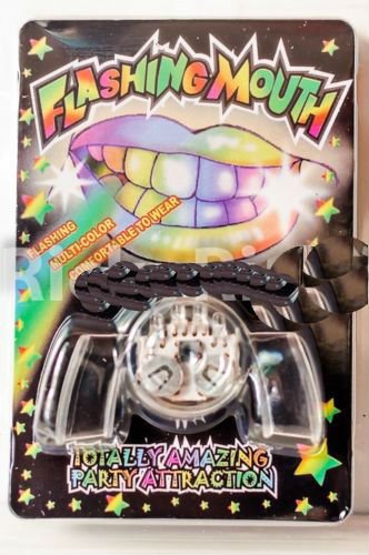 YMCtoys 24 Pack LED Flashing Teeth Party Favors - Glow in The Dark Mouth Guard for Halloween, Raves & Night Events - Fun Light Up Accessories for Costumes & Dance Parties