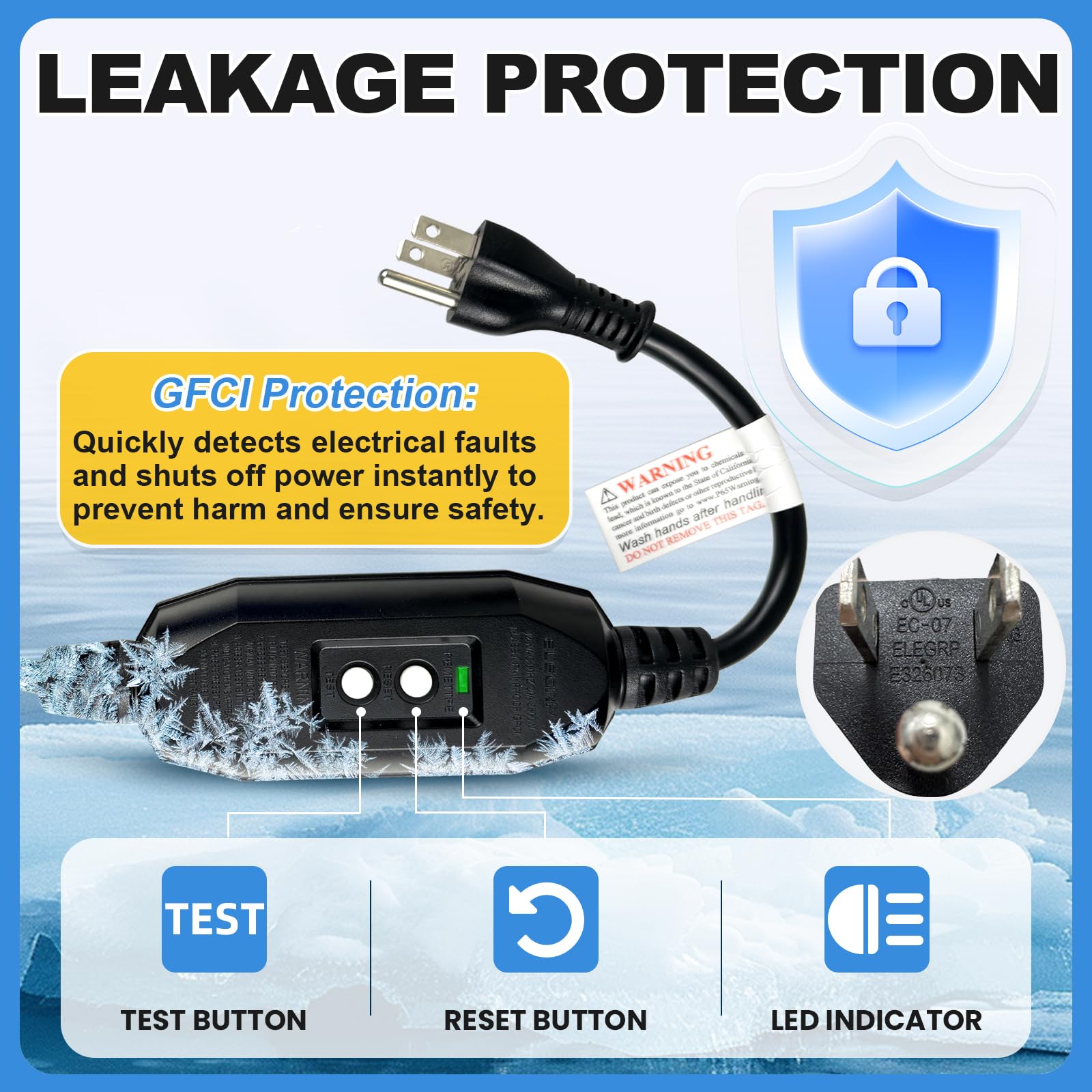 MAXKOSKO 100 Ft 120V Self-Regulating Heating Cable for Pipe Freeze Protection - Works with Plastic & Metal Pipes | Ideal for Home Plumbing, RV Water Lines & Outdoor Pipe Winterization