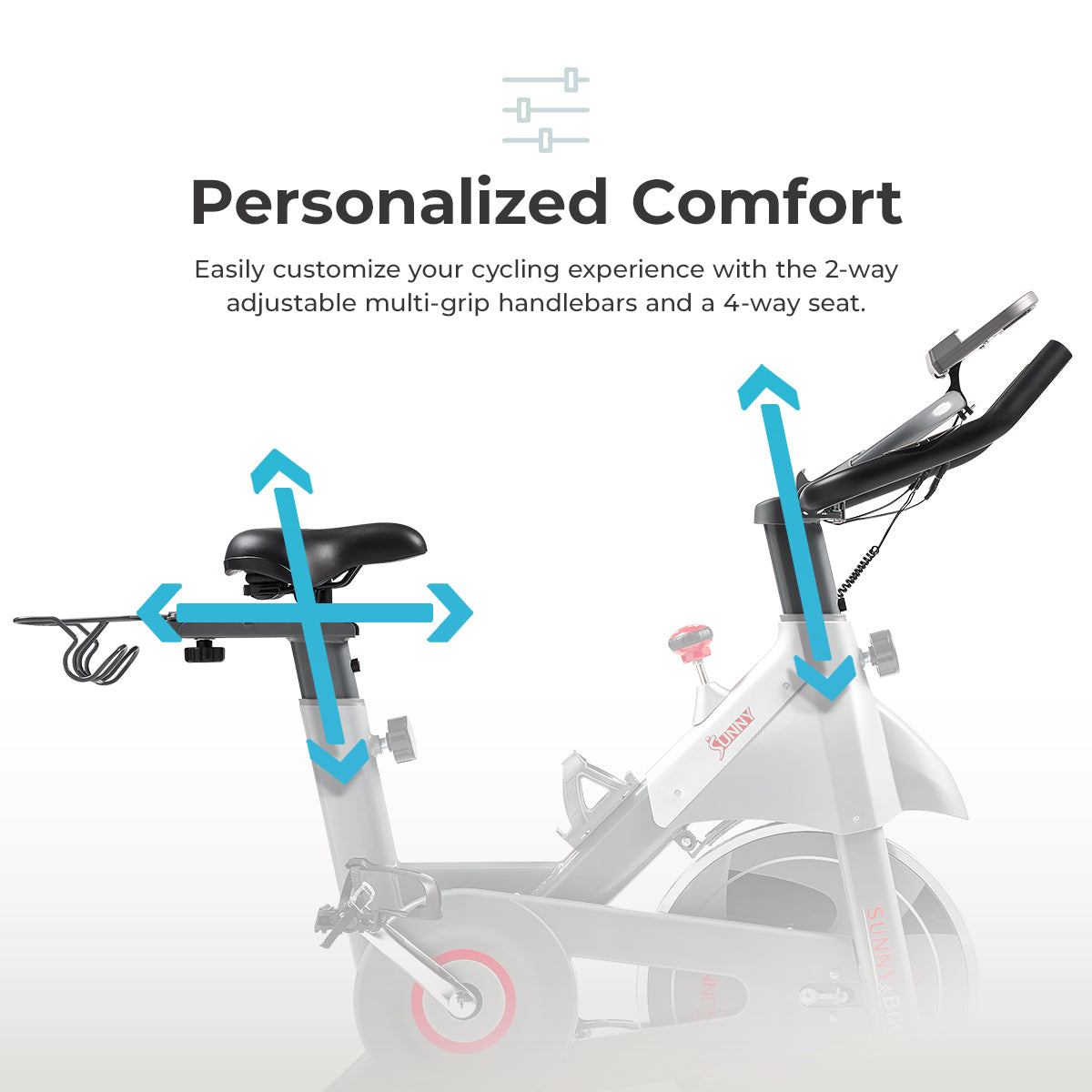 Smart Magnetic Belt Drive Indoor Cycling Exercise Bike - Quiet & Smooth Home Workout Bike for Cardio & Fitness Training - Perfect for Home Gym, Apartment & Small Spaces