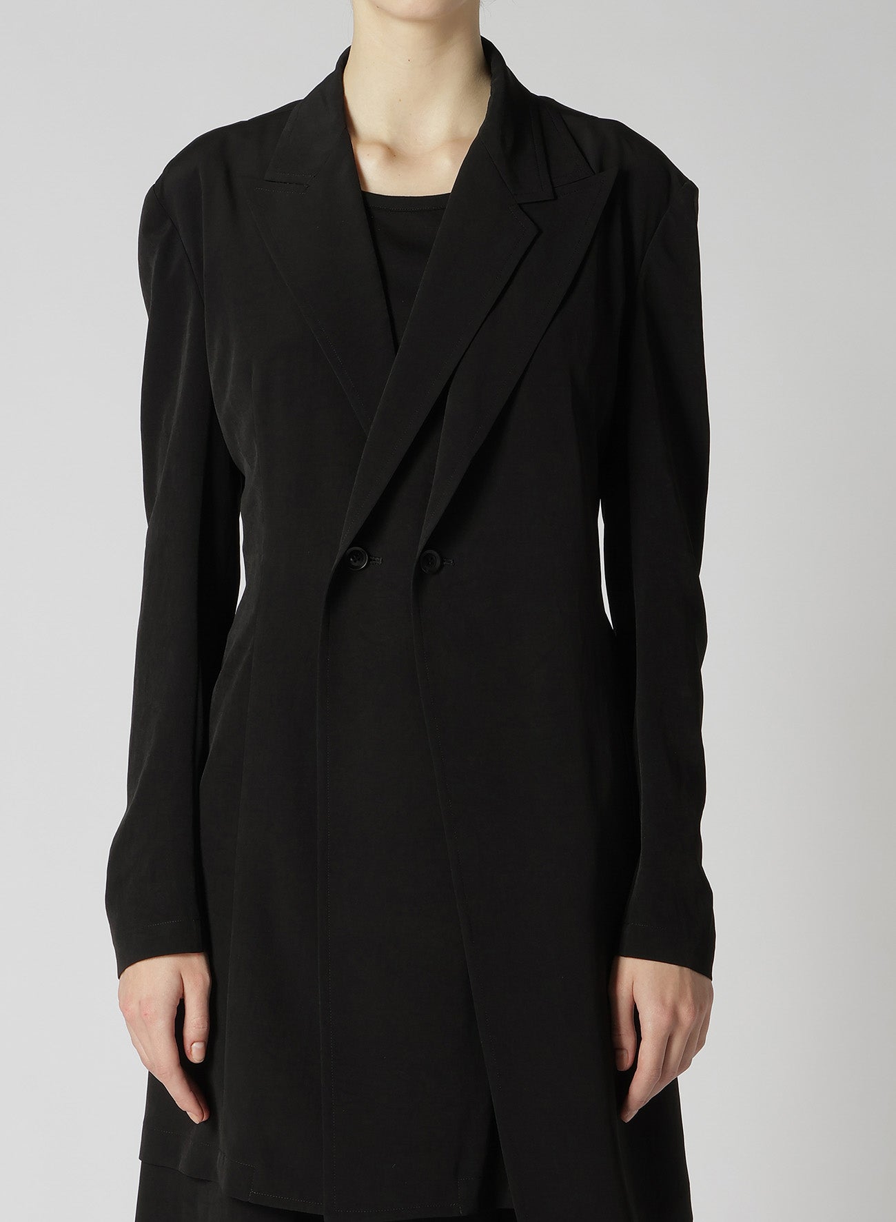 Elegant Crepe de Chine Double Front Jacket for Women - Lightweight & Stylish Outerwear for Work, Dates & Special Occasions