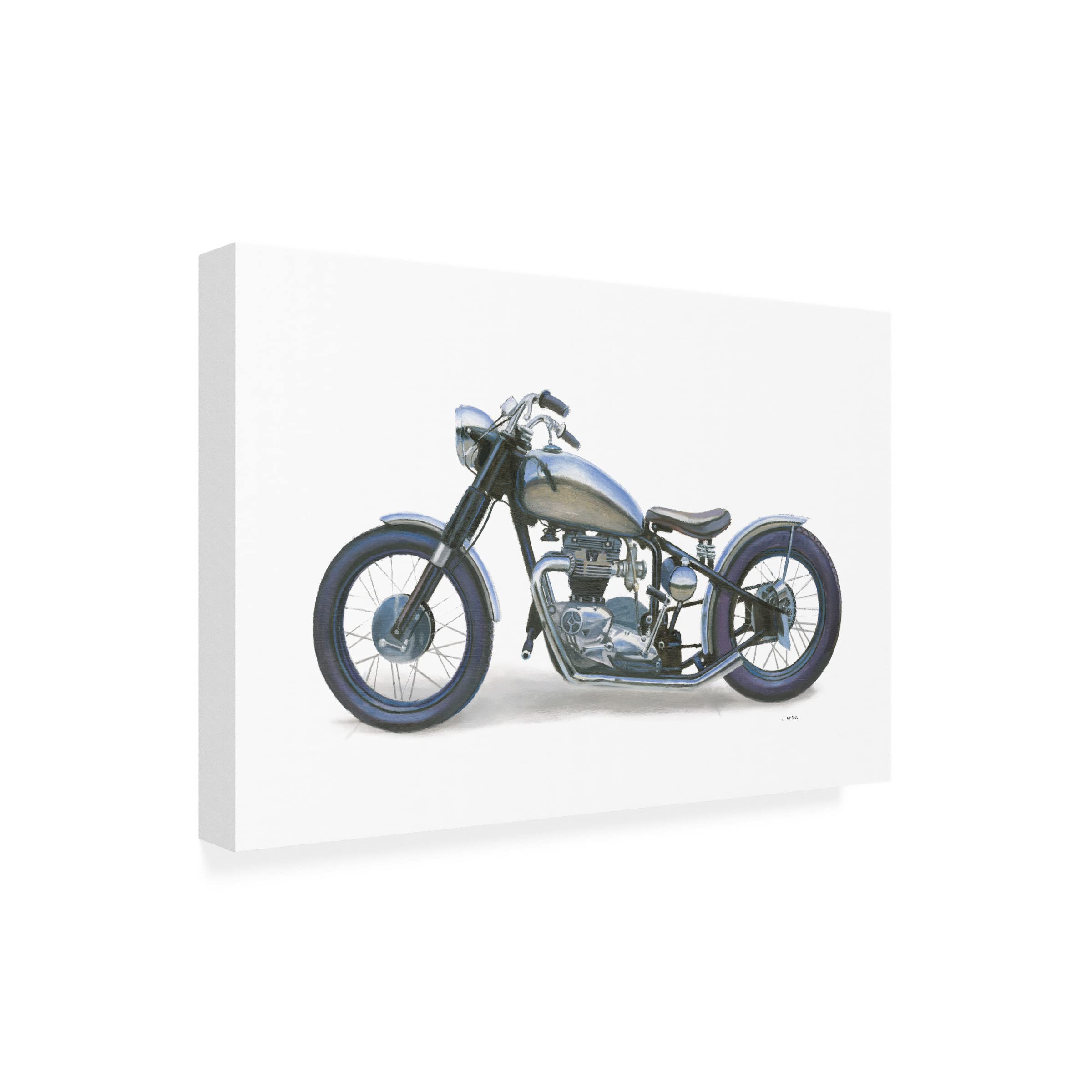 James Wiens 'Let's Roll II White' Canvas Art Print - Modern Abstract Wall Decor for Living Room, Bedroom & Office - Trademark Fine Art Collection