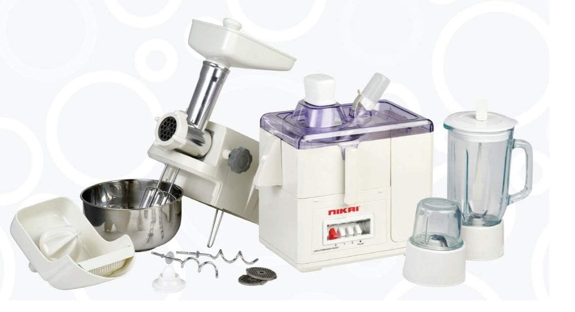 Nikai NFP1703N 10-in-1 Multi-Function Food Processor - 220V for Overseas Use - Perfect for Chopping, Slicing, Grating & More - Ideal for Home Kitchens & Small Restaurants