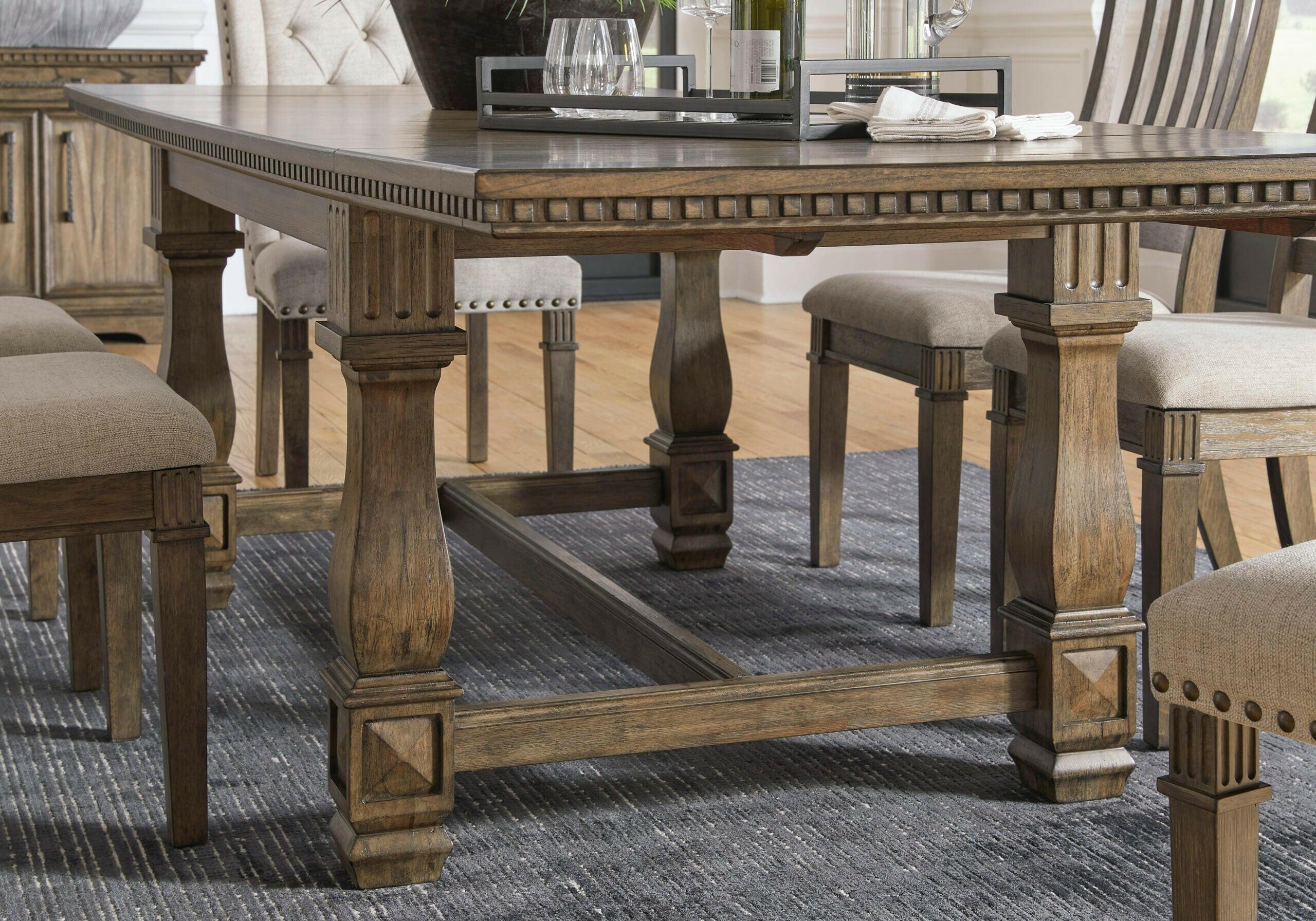 Marksburg Dining Table Set with 6 Chairs - Modern Kitchen & Dining Room Furniture for Family Gatherings & Dinner Parties