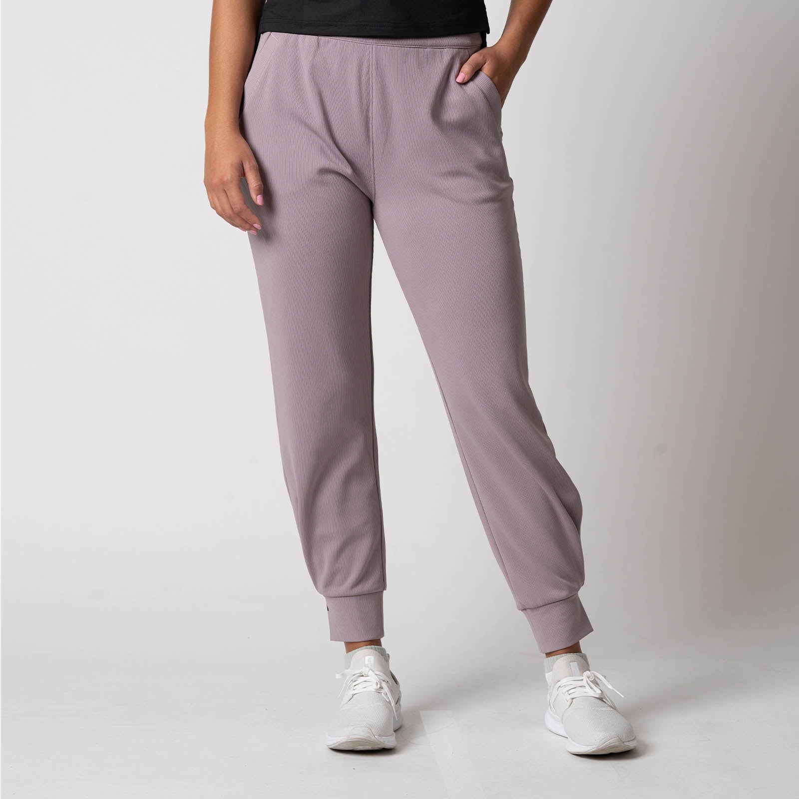Women's Ribbed Joggers - Soft Stretchy High Waisted Lounge Pants for Yoga, Running & Casual Wear | Comfortable Athletic Sweatpants for Women