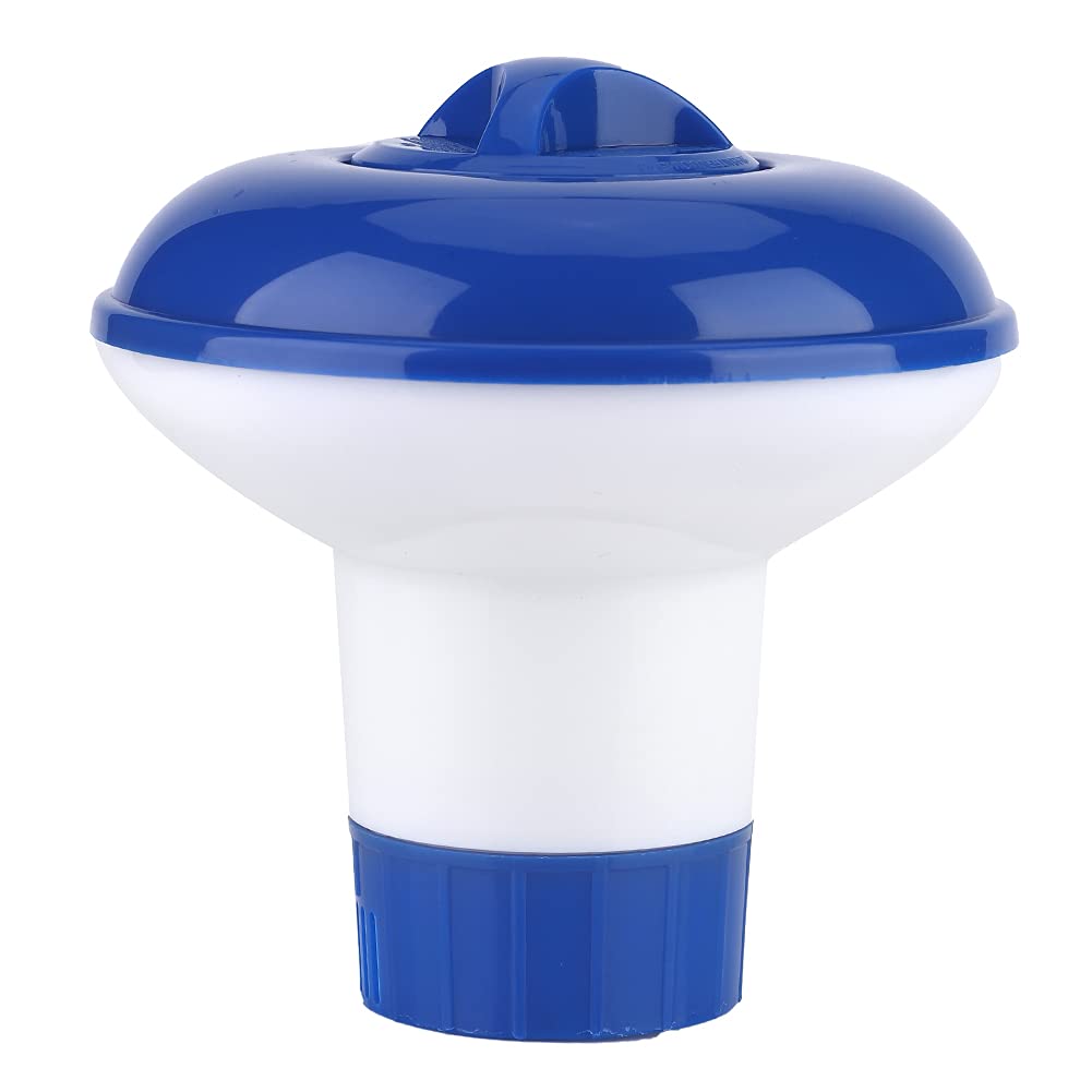 Shanrya Chemical Dispenser for Swimming Pools – Adjustable Dial Plastic Dispenser 12x12.5x5cm – Chlorine Tablet Holder for Pool Maintenance, Spa, and Hot Tub Care