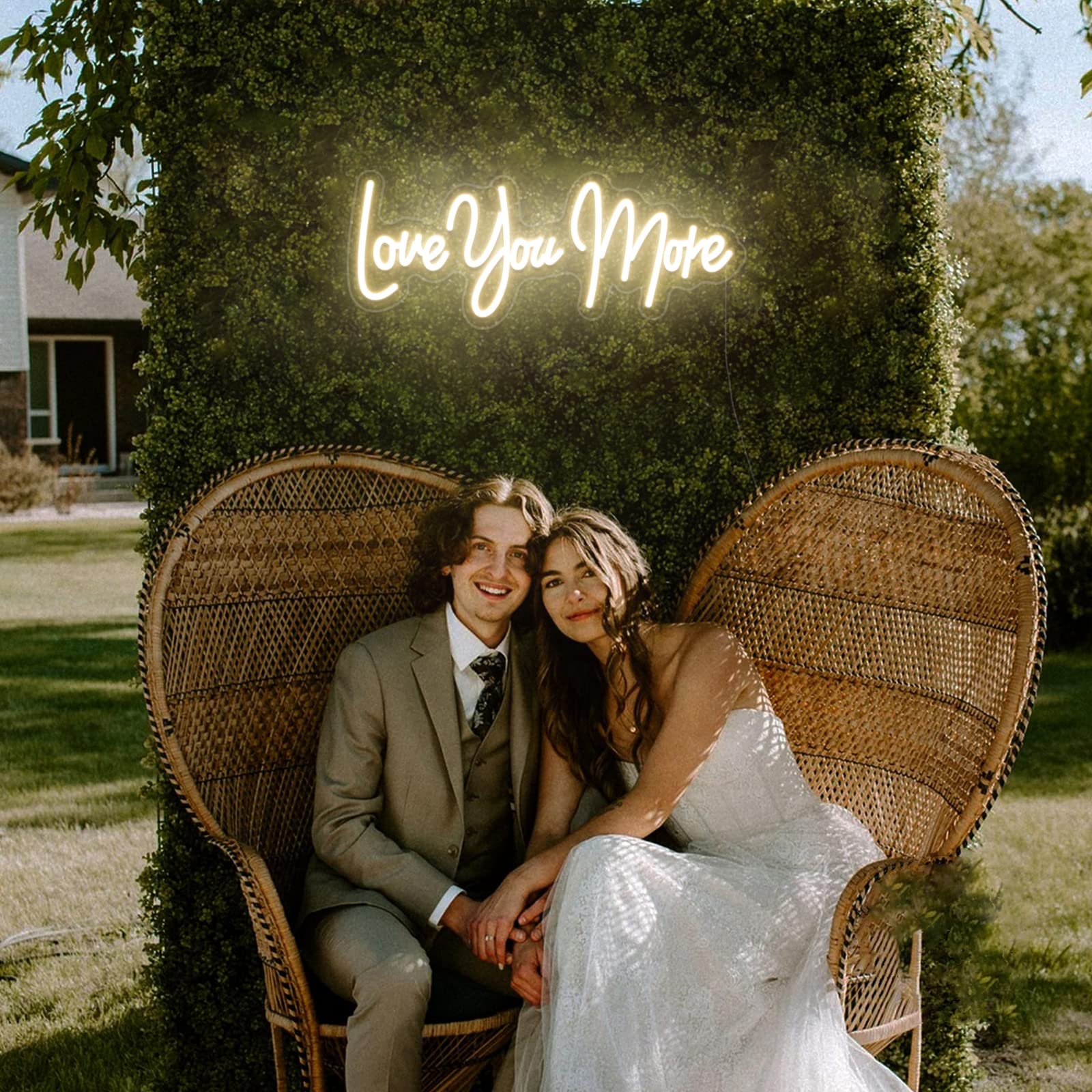 KUCADE Love You More Neon Sign - Dimmable LED Wall Decor for Home, Bar, Wedding & Party | Custom Business Advertising & Logo Signs | Perfect Gift for Birthday, Christmas (20x8 inches) - Ideal for Bedroom, Cafe, Shop & Event Decor
