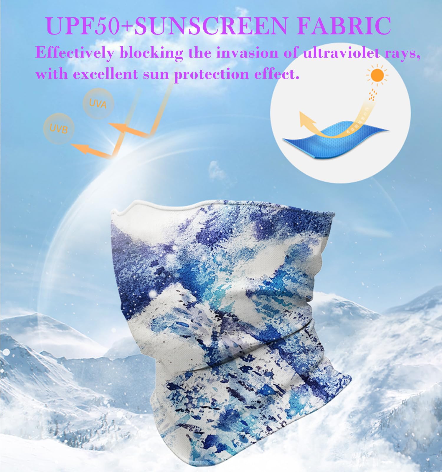 Zupro Unisex Sun Protection Headband & Neck Gaiter - Moisture Wicking Sports Face Mask for Running, Cycling, Yoga, Hiking - UV Protection & Breathable Headwear for Outdoor Activities