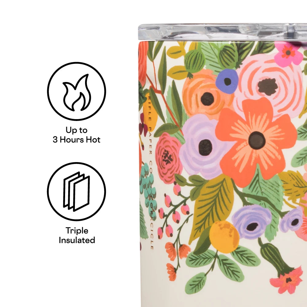 16 oz Rifle Paper Co Ceramic Coffee Mug - Garden Party Cream Floral Design, Perfect for Tea, Coffee & Hot Chocolate at Home or Office