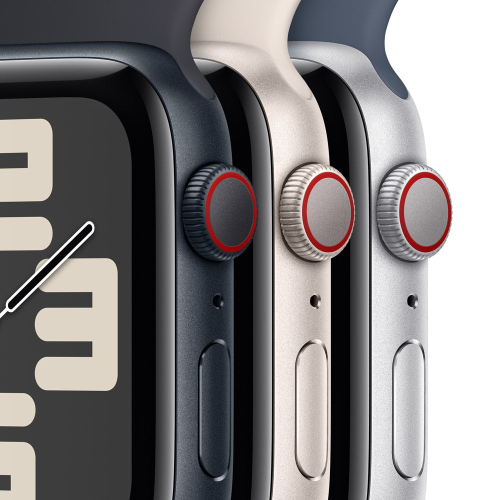 Apple Watch SE GPS + Cellular 40mm Midnight Aluminum Case with Midnight Sport Band S/M - Perfect for Fitness Tracking, Calls & Notifications on the Go