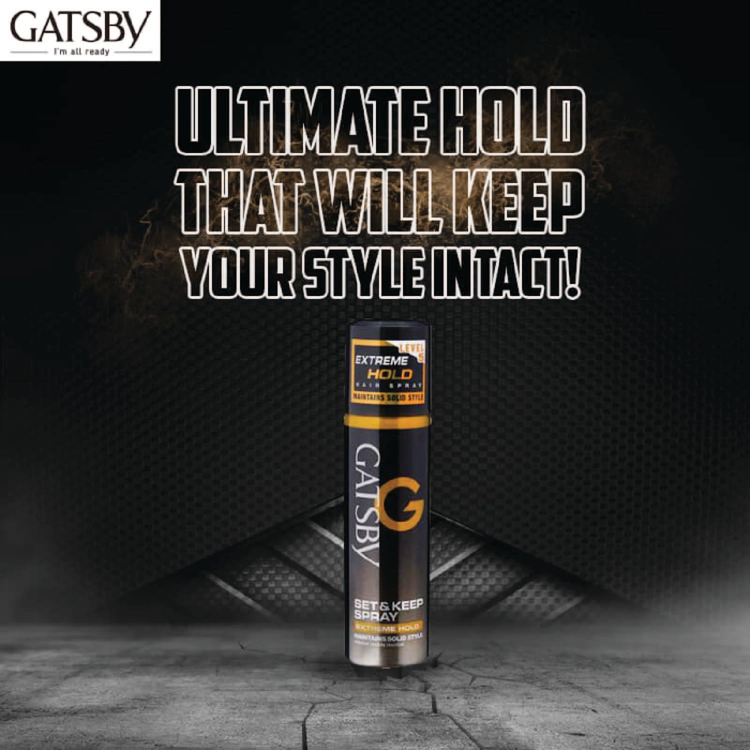 Gatsby Hair Spray Set & Keep Extreme Hold 66ml - Strong Hold Hairspray for Men & Women - Perfect for Styling, Volume & All-Day Hold - Pack of 1
