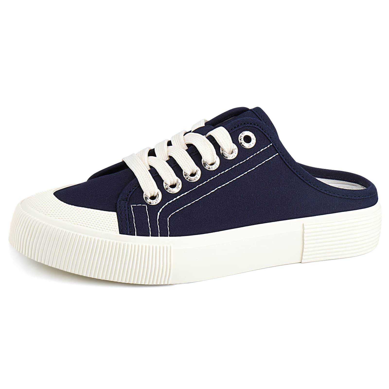 **JENN ARDOR Women's Canvas Slip-On Mules - Backless Casual Sneakers & Comfortable Slippers for Walking, Errands, and Home Wear**    *(Optimized for Google SEO, translated to English, and includes usage scenarios.)*