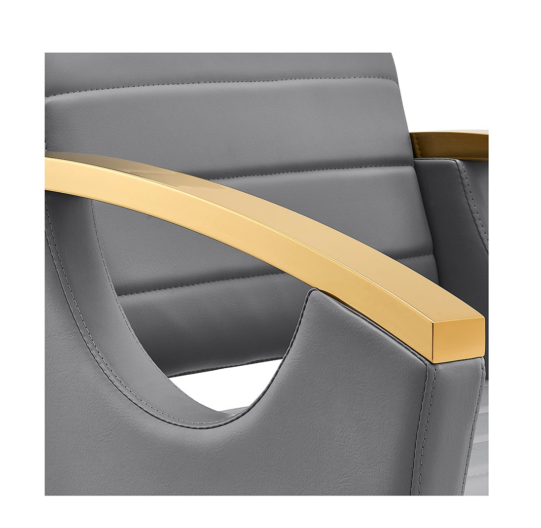Bello Gold Classic Salon Chair - Professional Styling & Barber Chair for Hair Salons, Spas & Home Use - Adjustable Hydraulic Beauty Chair with Ergonomic Design