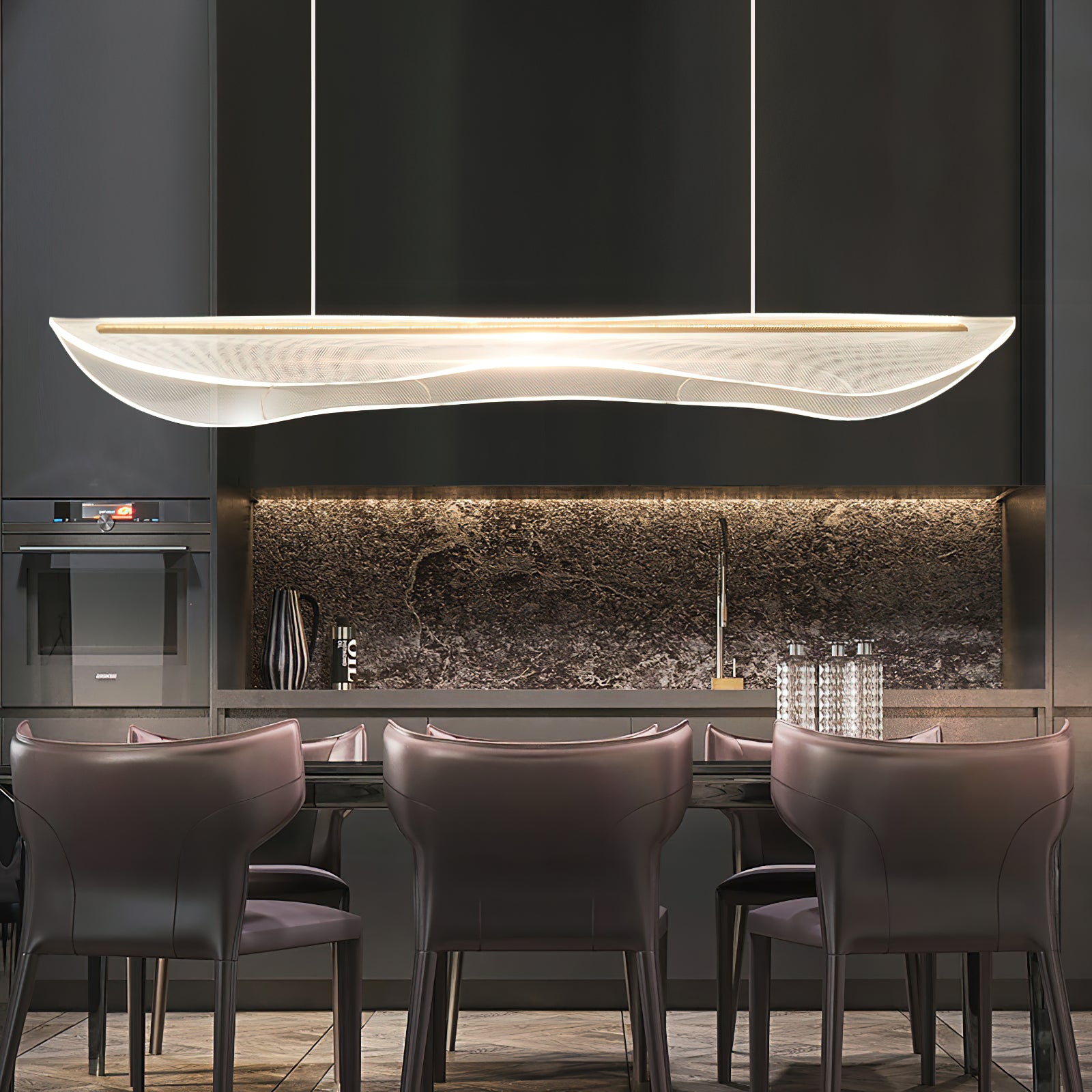 Elegant Black Modern Chandelier for Dining Room - Perfect for Farmhouse, Rustic & Contemporary Home Decor