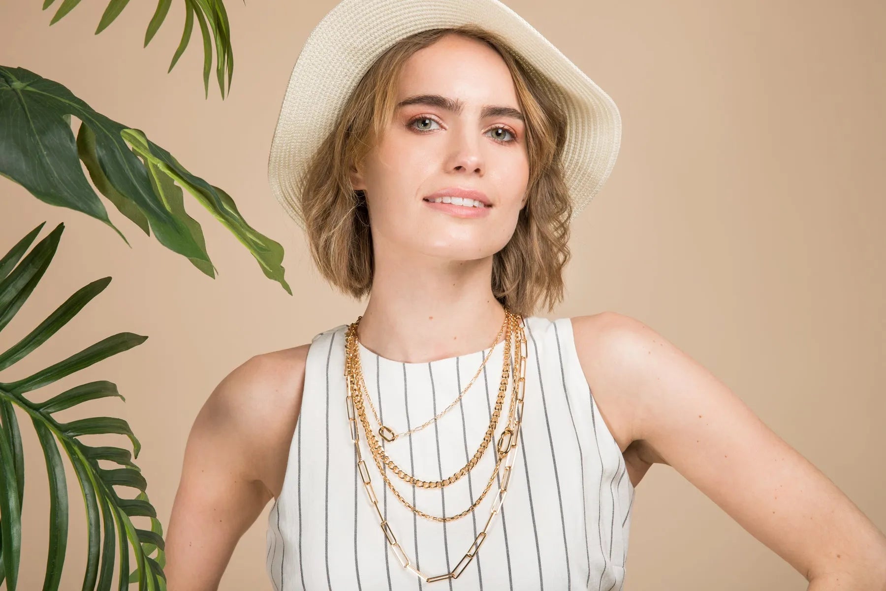 Layered Gold Chain Multi Necklace for Women - Trendy 14K Gold Plated Layered Necklace Set, Perfect for Daily Wear, Parties & Gifts