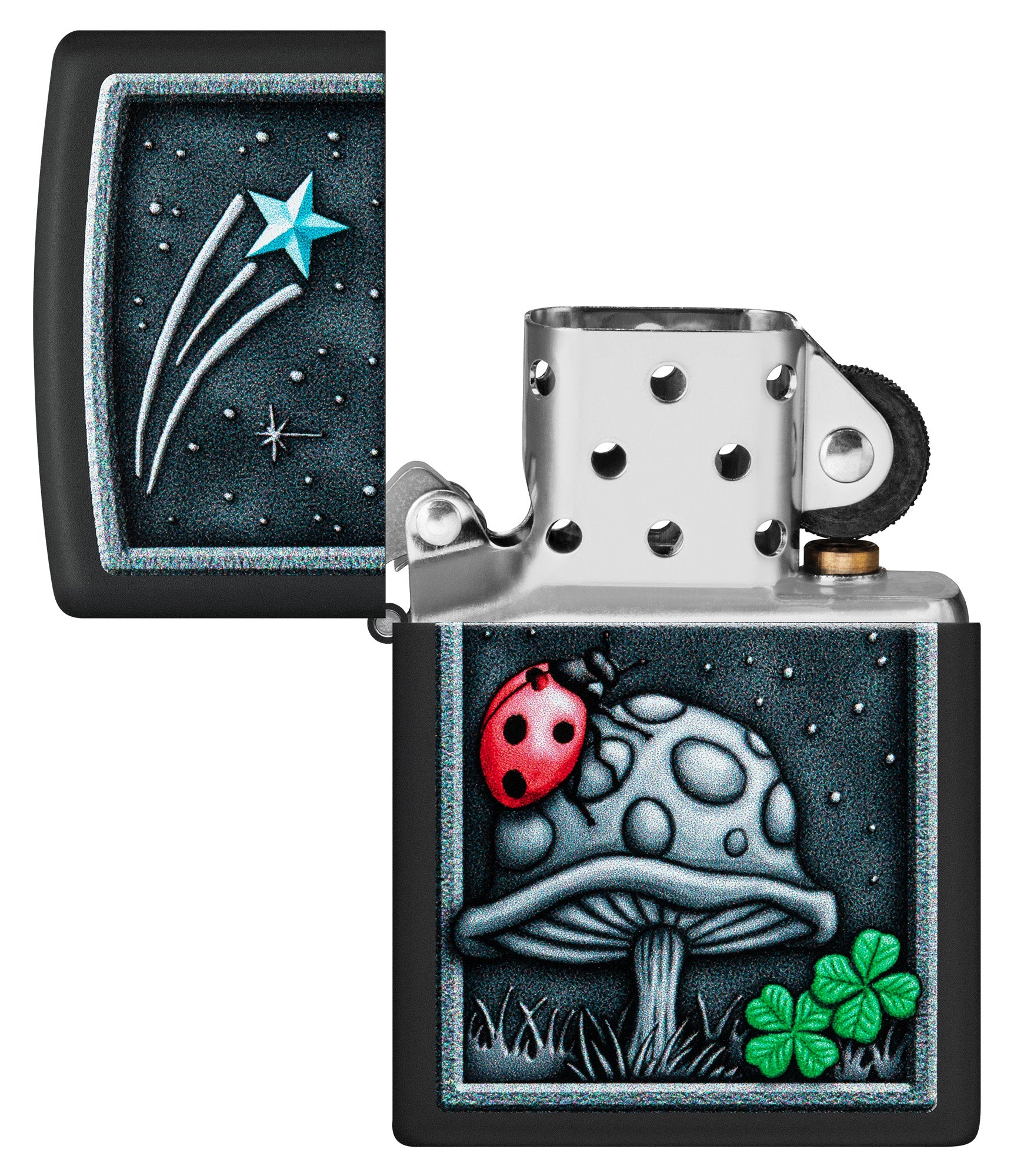 Ladybug Design Black Matte Case - Cute Insect Pattern Phone Cover for iPhone & Samsung - Perfect for Nature Lovers & Outdoor Enthusiasts