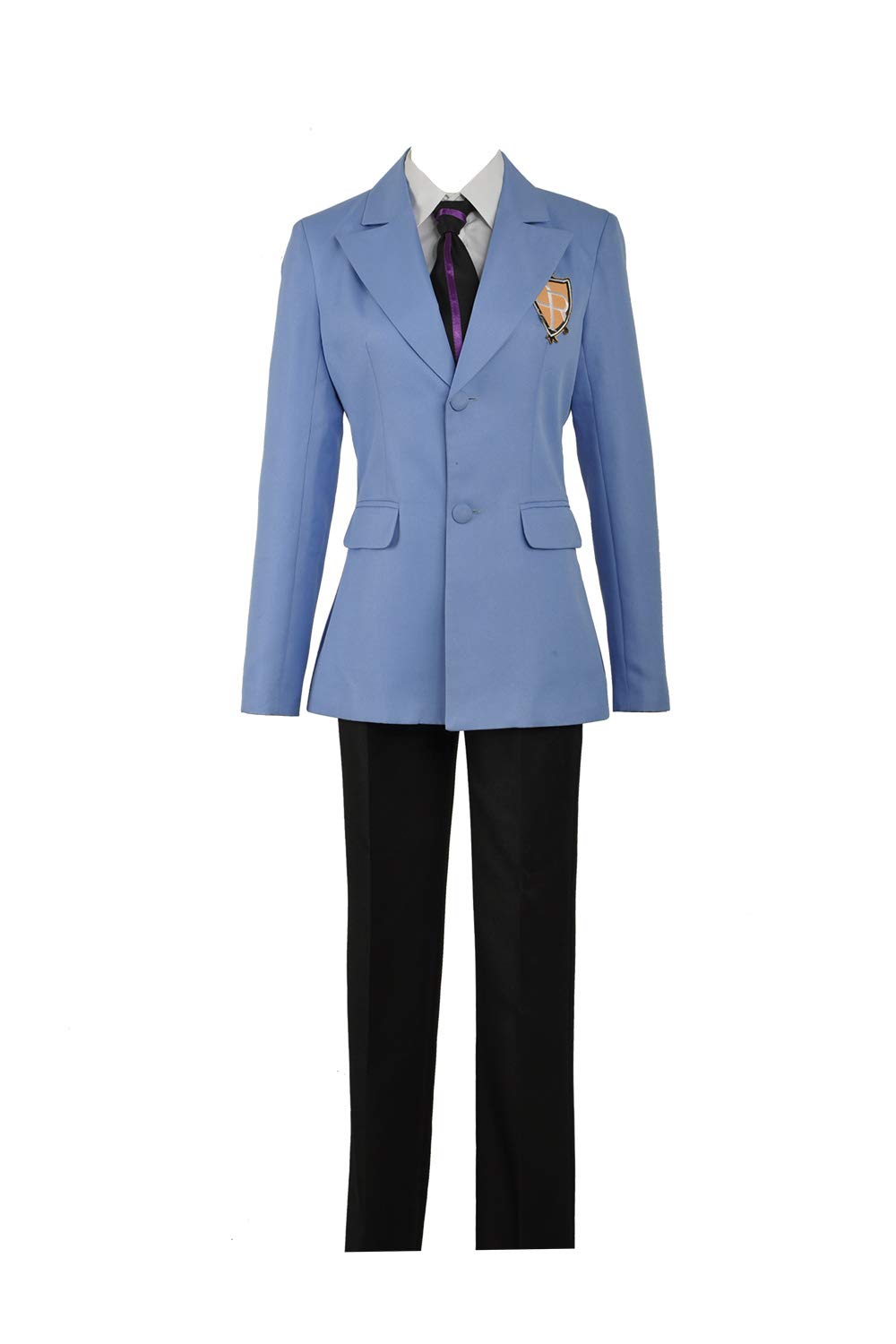 Ouran High School Haruhi Fujioka Cosplay Costume - Adult Uniform Blazer, Shirt, Pants & Tie Set for Halloween, Anime Conventions & Themed Parties