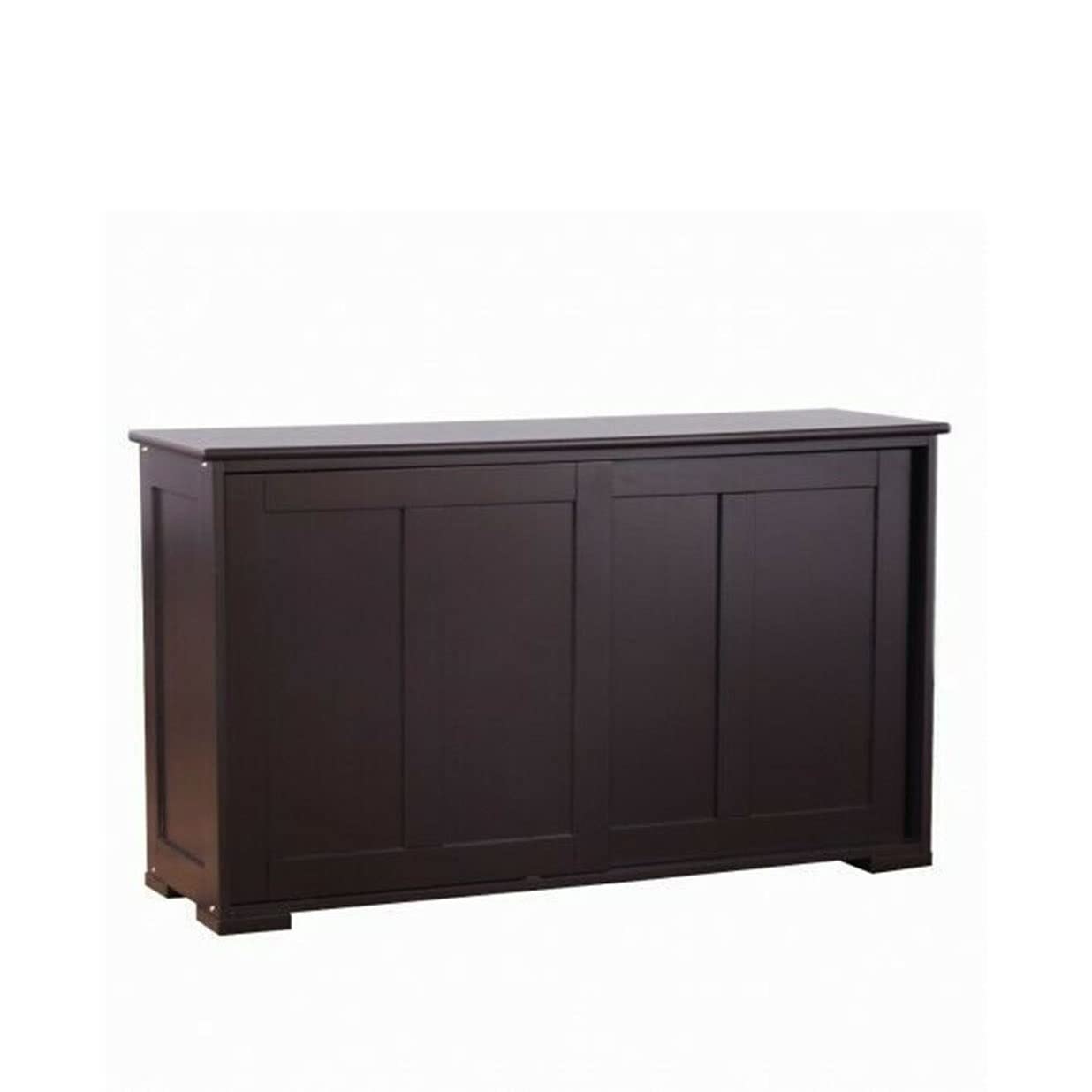 Wooden Pantry Cabinet with Sliding Doors - Kitchen Storage Organizer, Buffet Sideboard Cupboard for Dining Room & Home Organization