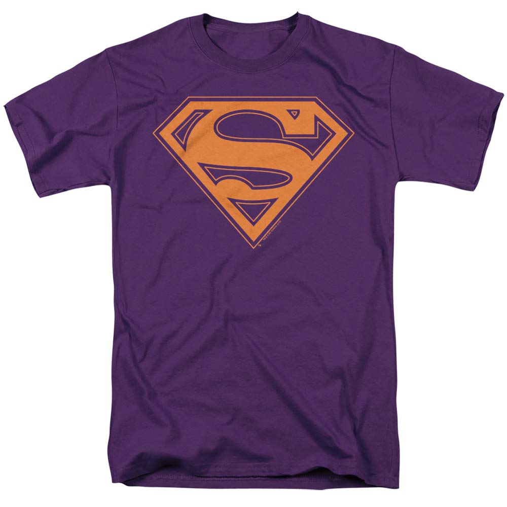 Superman Navy & Orange Shield Unisex T-Shirt for Men & Women - Comfortable Cotton Tee for Casual Wear, Cosplay & Superhero Fans