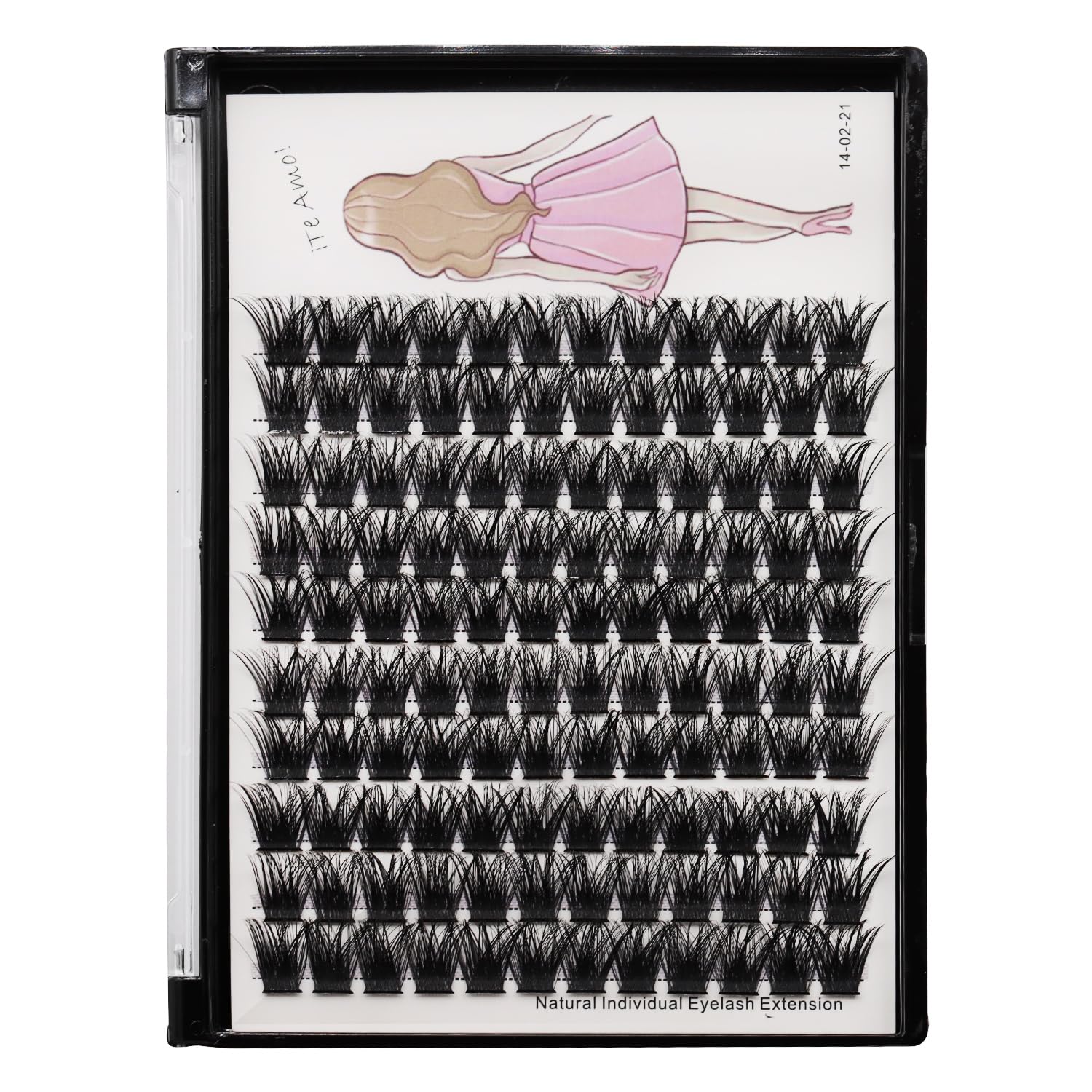 Bodermincer 120 Clusters/Box - 3D Effect Glue Bonded Cluster Eyelash Extensions, 10MM Wide Individual False Eyelashes for Natural Volume & Length - Perfect for Home Lash Extensions, Parties & Special Occasions