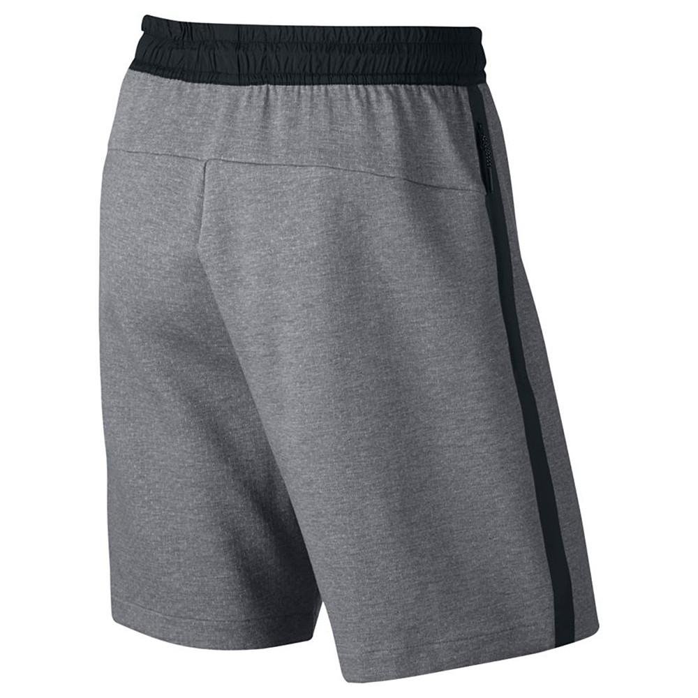 Nike Men's Tech Pack Fleece Shorts - Carbon Heather/Black (Size Small) - Lightweight, Breathable & Comfortable for Running, Gym & Casual Wear