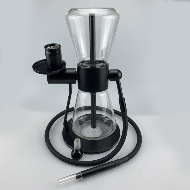 360° Rotating Gravity Bong - Sandglass Design Glass Water Pipe for Smooth Hookah Experience | Perfect for Home Parties, Relaxation & Social Gatherings