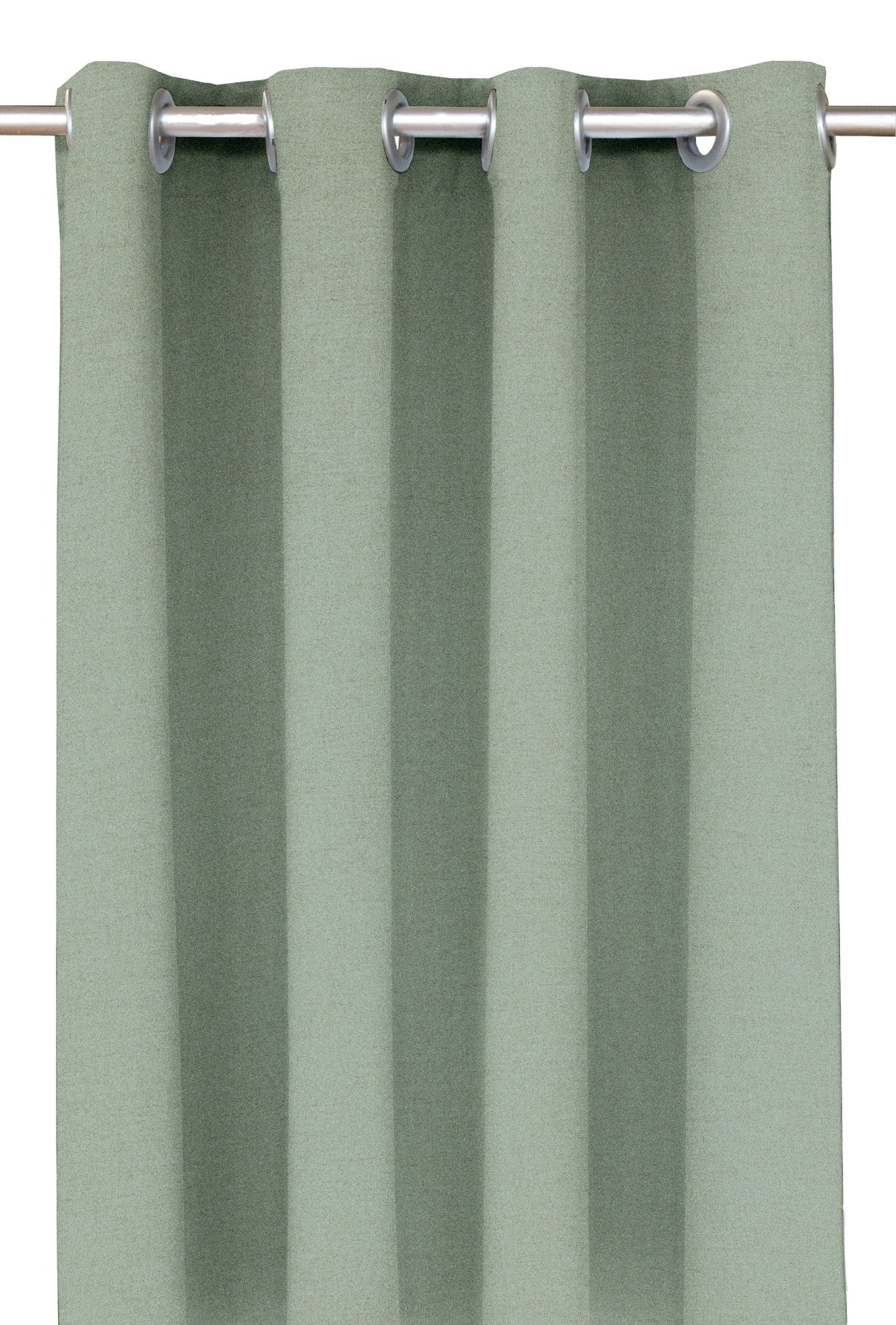 Sunbrella Cast Greens & Blues Nickel Grommet Top Indoor/Outdoor Curtain Panel - Waterproof & UV Resistant Window Drapes for Patio, Living Room & Bedroom