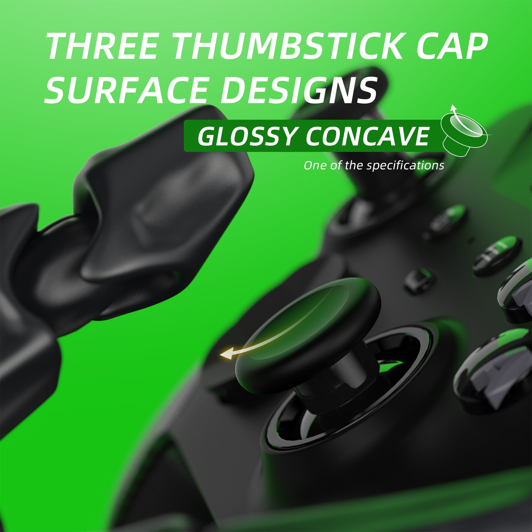 eXtremeRate 6-in-1 Metal Replacement Thumbsticks for Xbox Elite Series 2 & Elite 2 Core Controller (Model 1797) - Metallic Black | Premium Gaming Accessories for Enhanced Control & Durability | Perfect for FPS, Racing & Competitive Gaming
