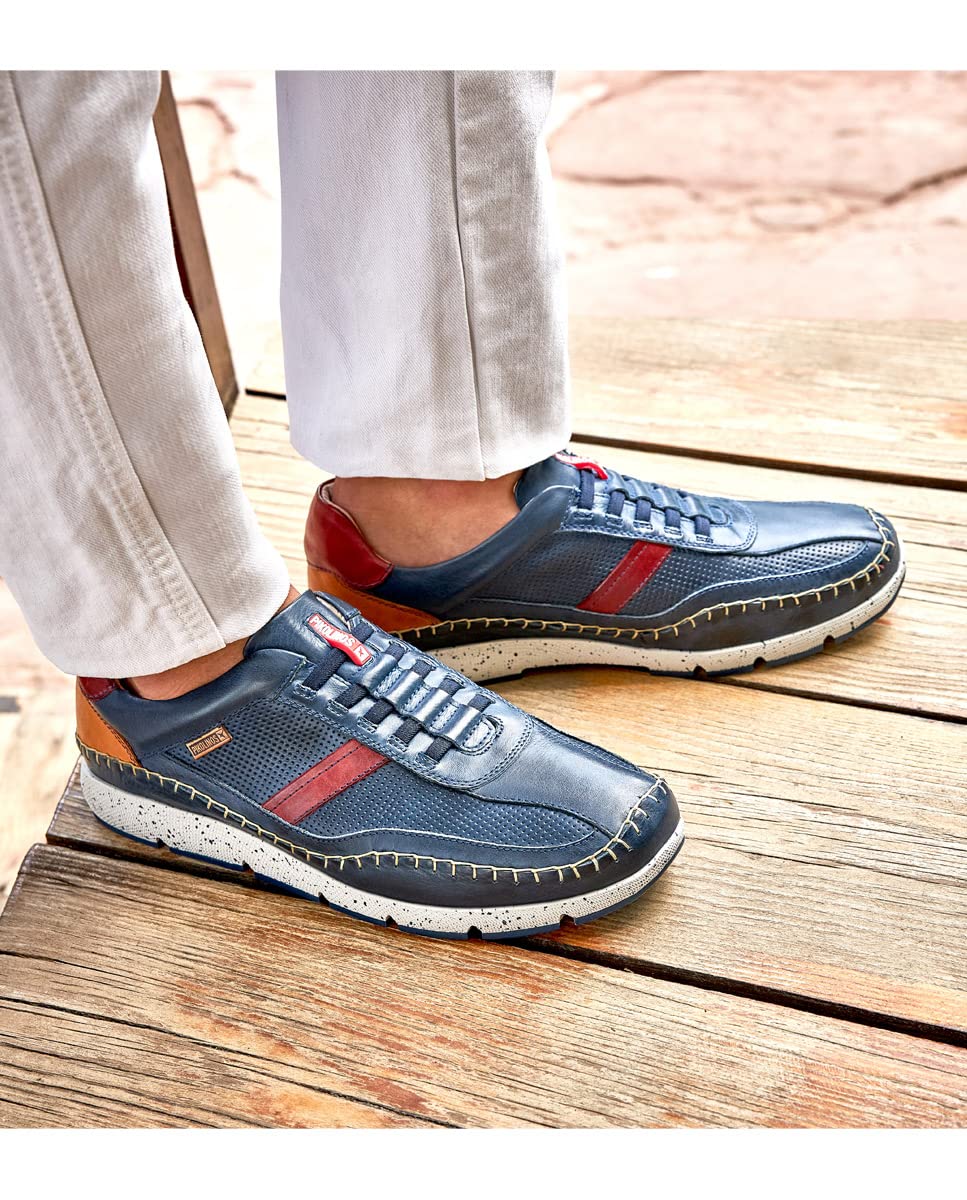 PIKOLINOS Men's Leather Sneakers - Comfortable & Stylish Casual Shoes for Walking, Travel & Everyday Wear