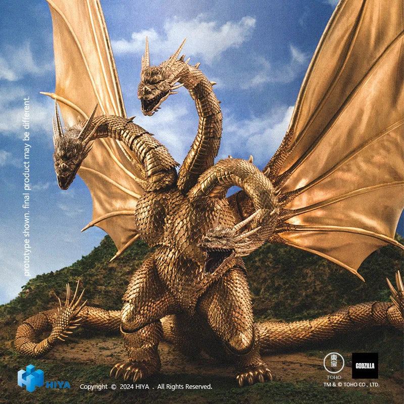 1/18 Scale HIYA 10-inch Godzilla vs. King Ghidorah Action Figure - Exquisite Collectible for Movie Fans & Display