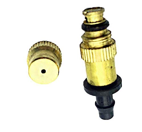 10 Pcs Copper Misting Nozzles for Garden Hose - 4mm/7mm Fog Cooling Sprayers for Irrigation, Greenhouse & Outdoor Plants | Perfect for Lawn, Patio & Hydroponic Systems
