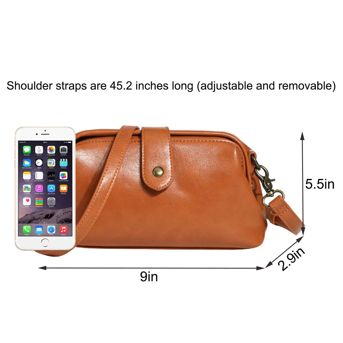 Stylish Women's PU Leather Shoulder Bag Crossbody Satchel with Magnetic Buckle - Perfect for Work, Travel & Everyday Use