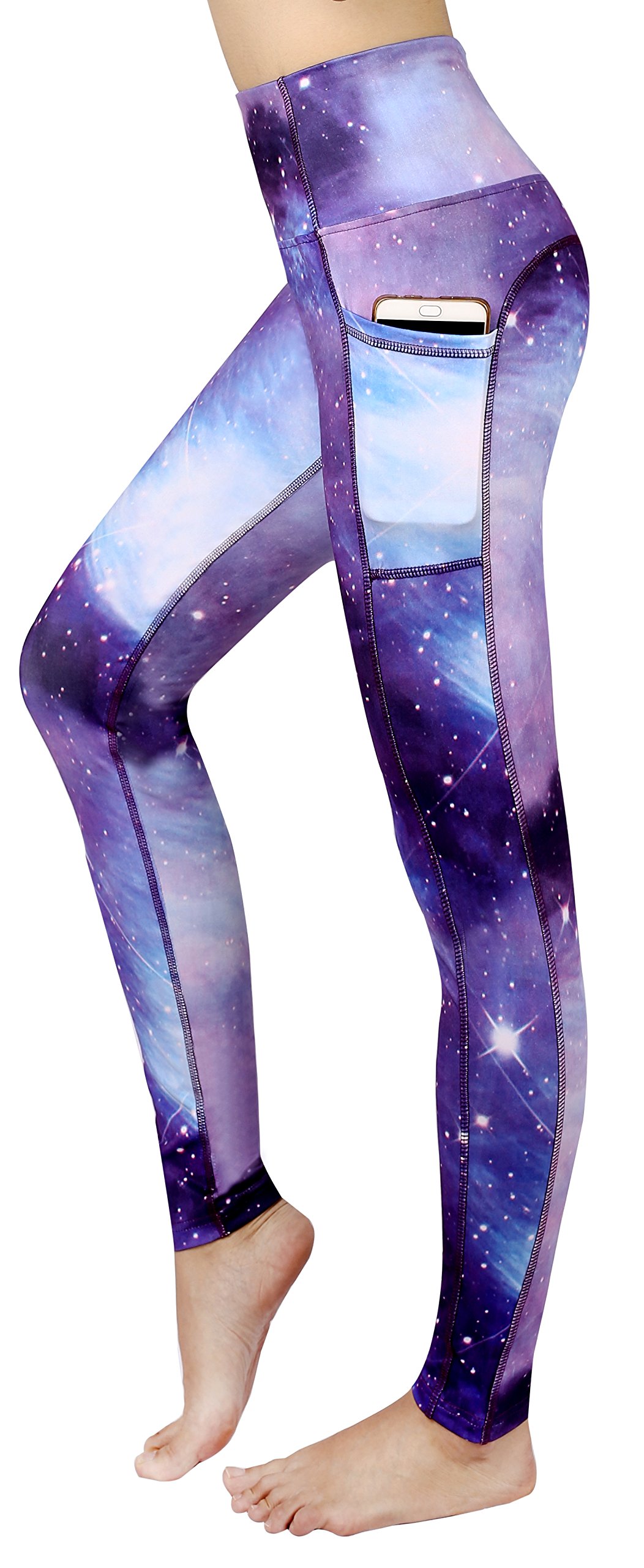 Munvot High Waisted Yoga Pants for Women - Gym, Fitness & Workout Leggings with Pockets - Comfortable Printed Tights for Running, Pilates & Lounge Wear