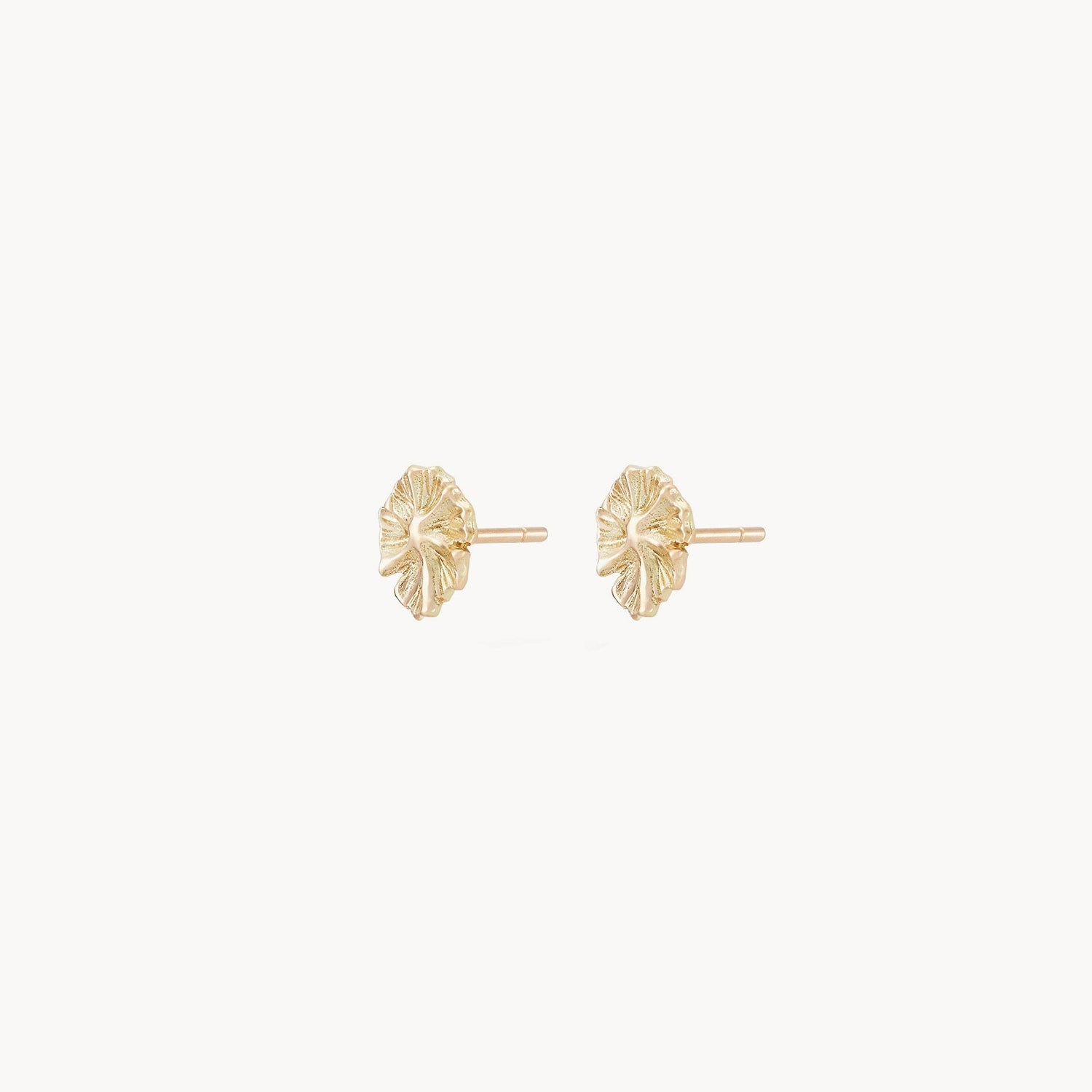 14K Yellow Gold Little Wildflower Earrings - Dainty Floral Studs for Women, Perfect for Everyday Wear & Special Occasions