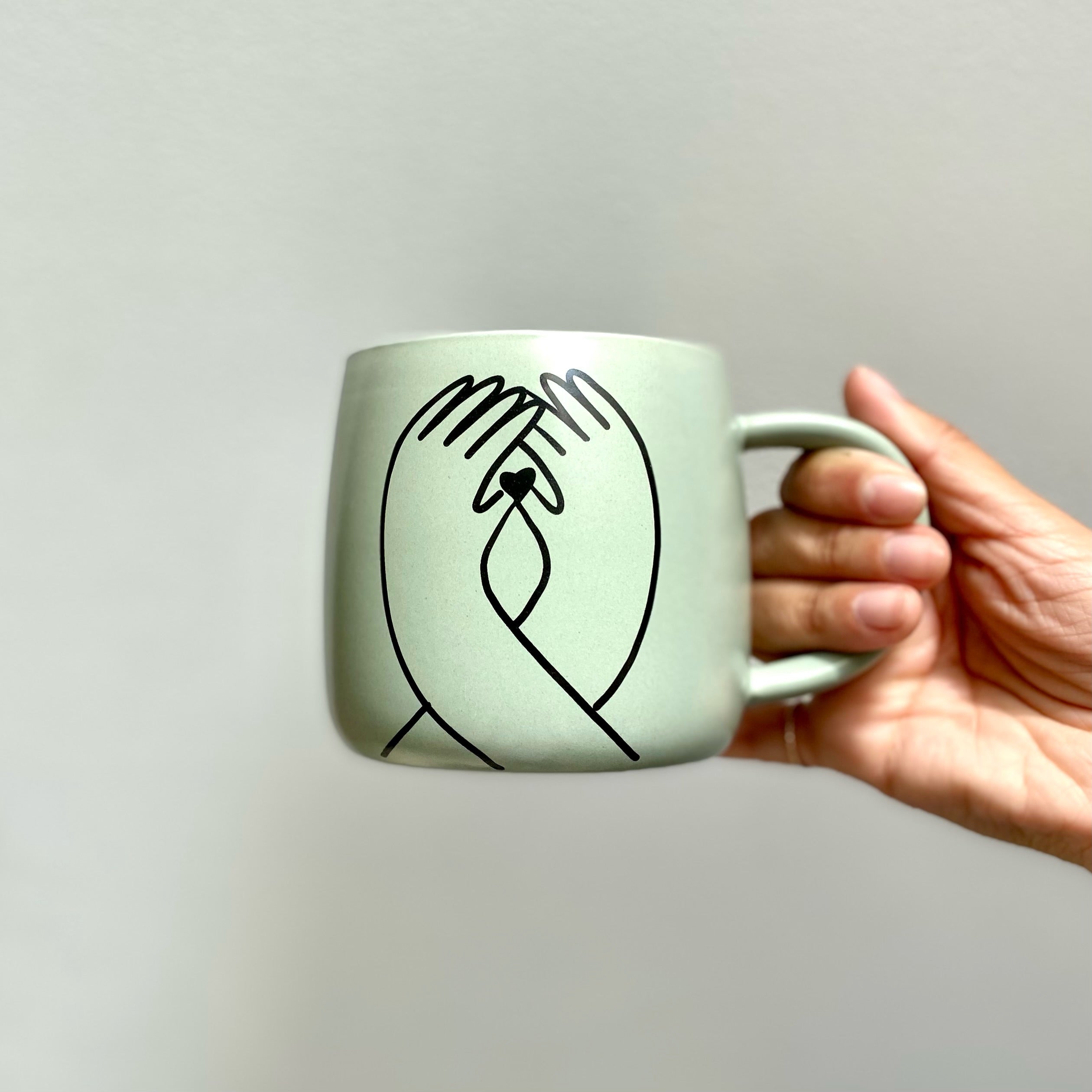Safe and Cared For Mug - Premium Ceramic Coffee Cup with Handle, Dishwasher Safe - Perfect for Home, Office, or Gift Giving