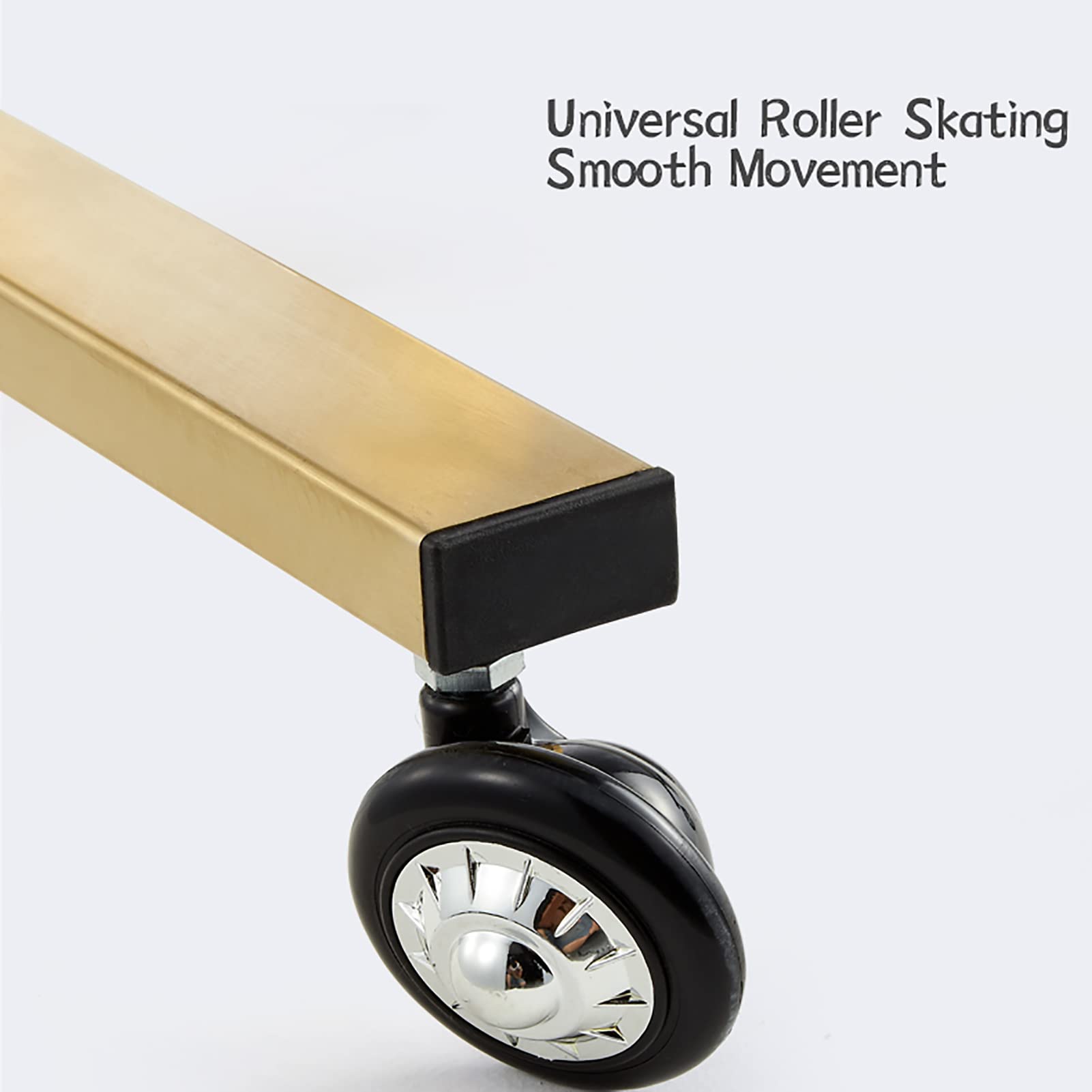 2-Tier Rolling Cart with Wheels - Stainless Steel Metal Trolley Storage Cart for Salon, Kitchen, Bedroom & Tattoo Shop - 86x30x40cm (34x12x16inch) Golden - Perfect for Organizing Beauty Tools, Cooking Utensils & Home Essentials
