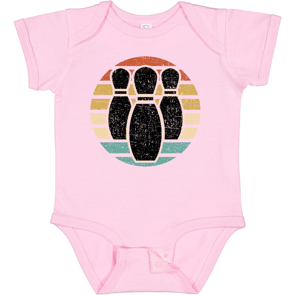Inktastic Bowling Sunset Bowler Silhouette with Pins Baby Bodysuit - Soft Cotton Onesie for Bowling Enthusiasts & Newborn Gifts (Perfect for Bowling Parties, Family Events & Photo Shoots)