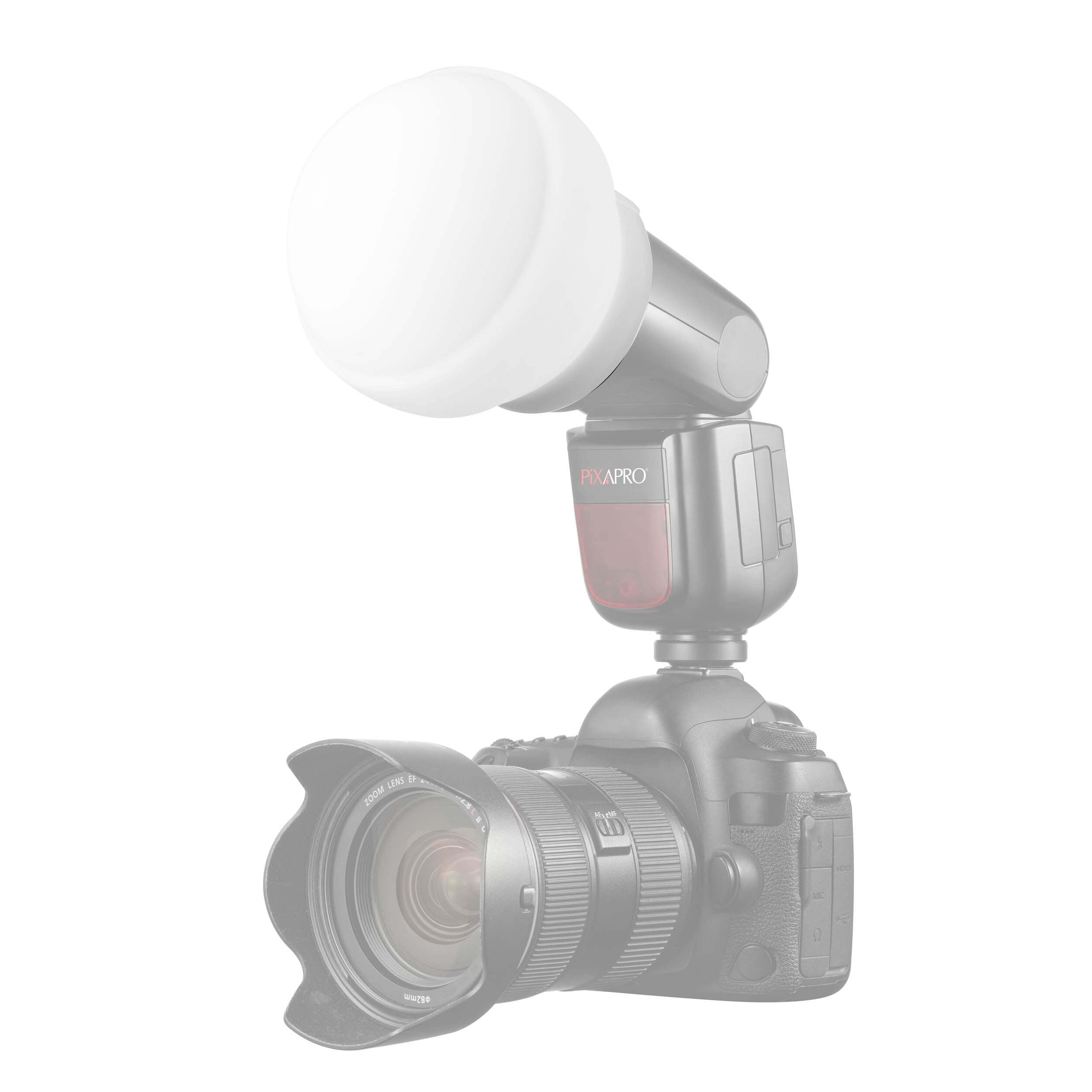 AK R22 Collapsible Flash Diffuser Dome for Round Head Speedlights - Perfect for Soft Lighting in Portrait, Product & Studio Photography
