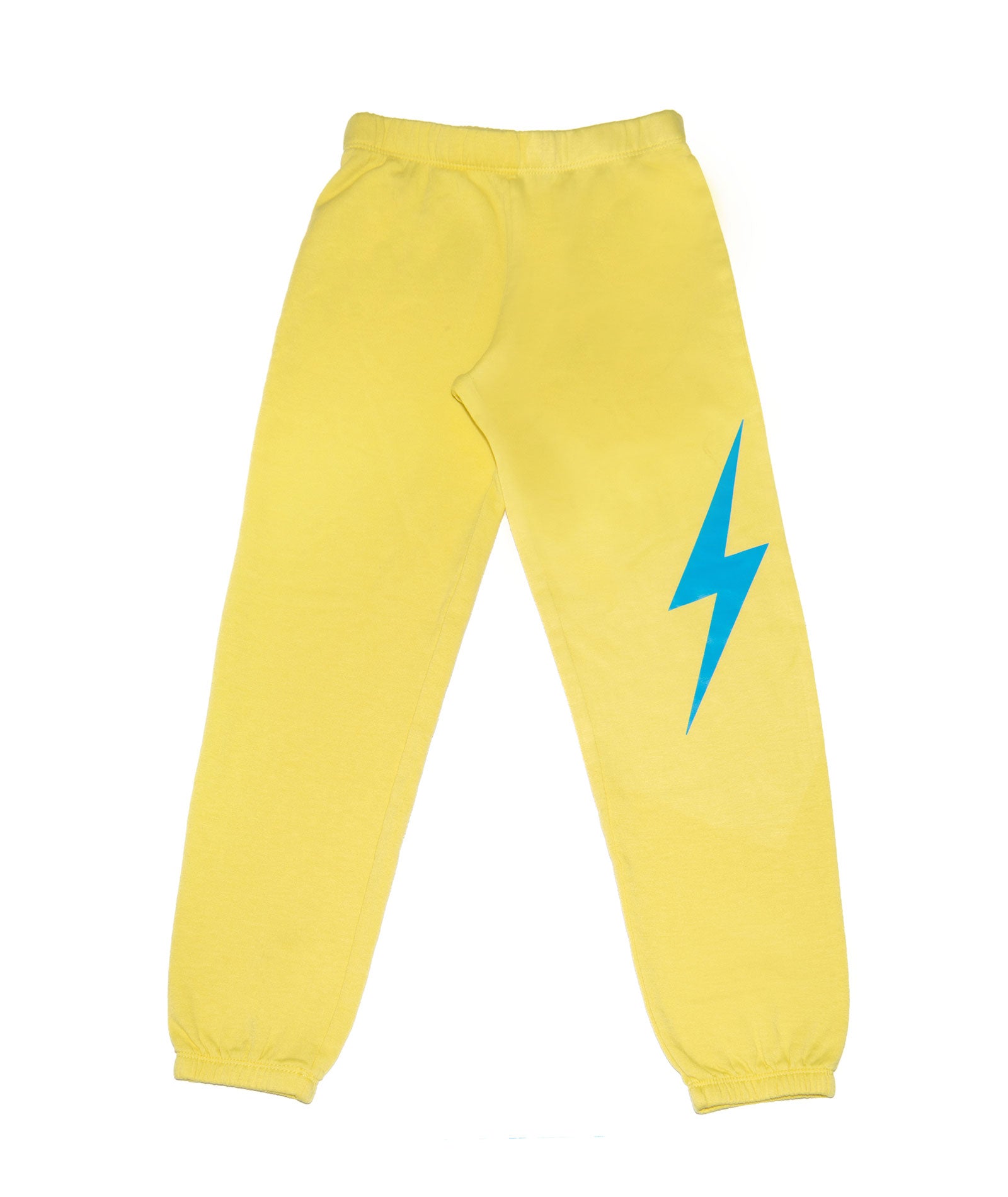 Firehouse Girls Palisades Neon Blue Bolt Sweatpants Lemon - Comfortable Athletic Joggers for Women, Trendy Workout Pants, Casual Lounge Wear for Yoga, Running & Everyday Fashion
