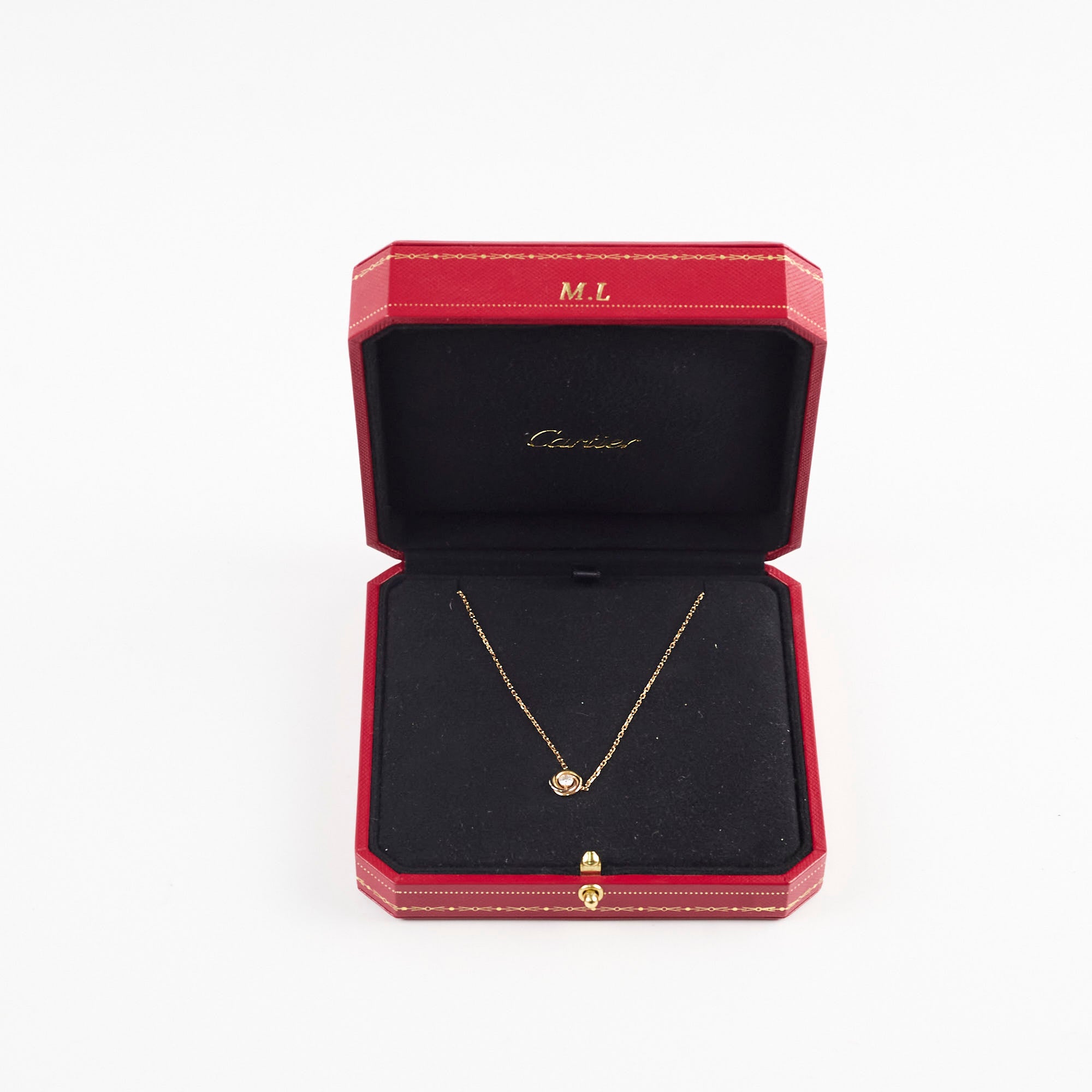 Cartier Trinity 18k White Gold Diamond Necklace - Tri-Color Gold Pendant with Diamonds for Women | Perfect for Anniversary Gifts, Weddings & Special Occasions
