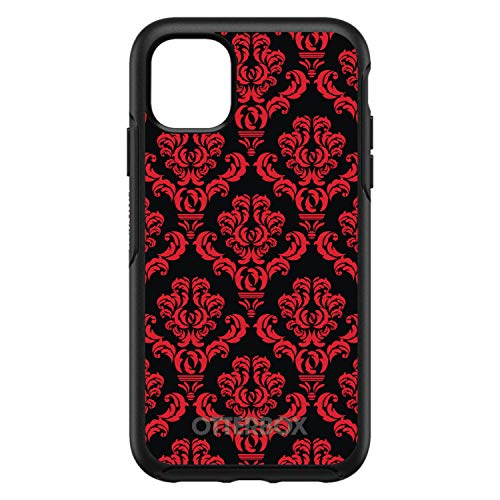 Black Red Damask Pattern