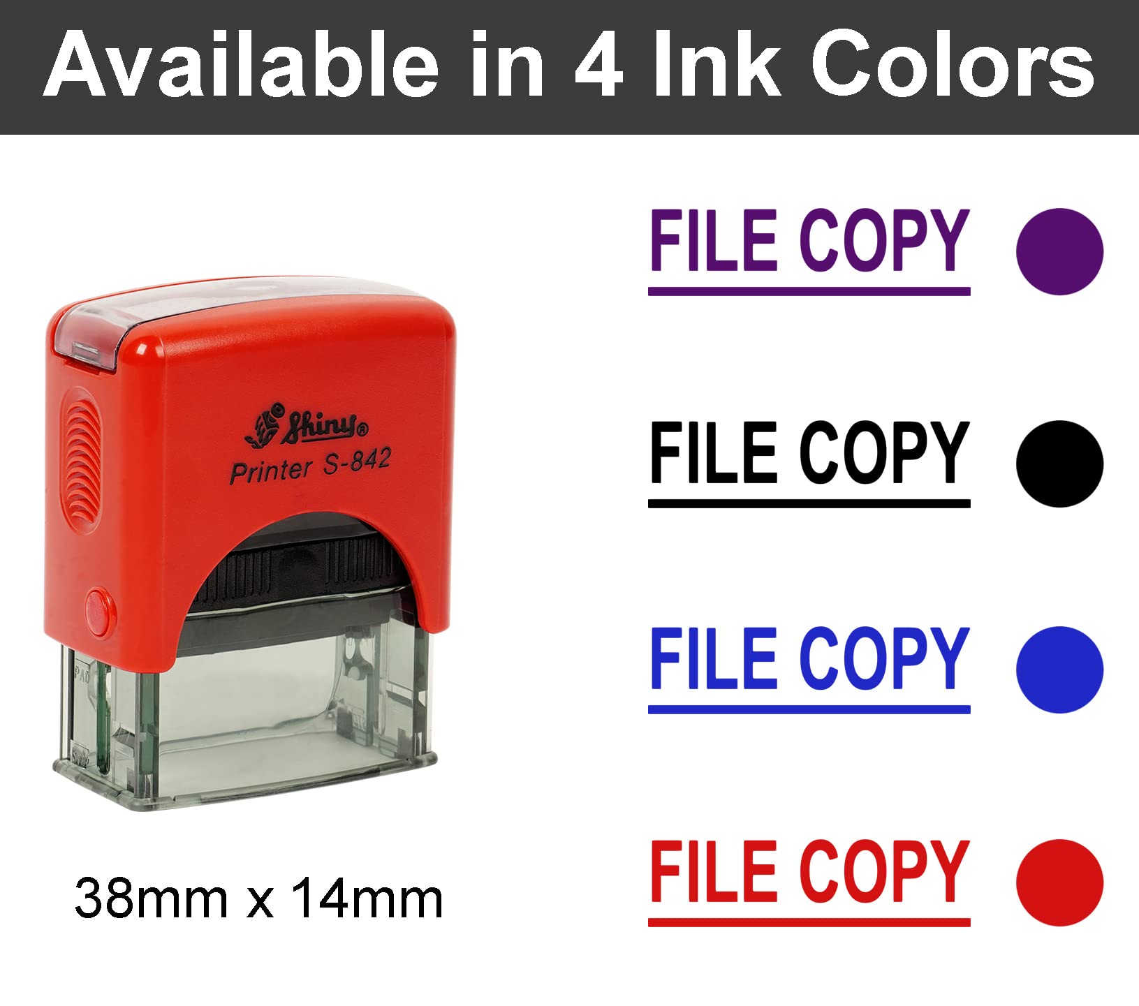 Custom Self-Inking Rubber Stamp for File Copy - Personalized Office Stationery Stamp for Documents, Paperwork & Business Use