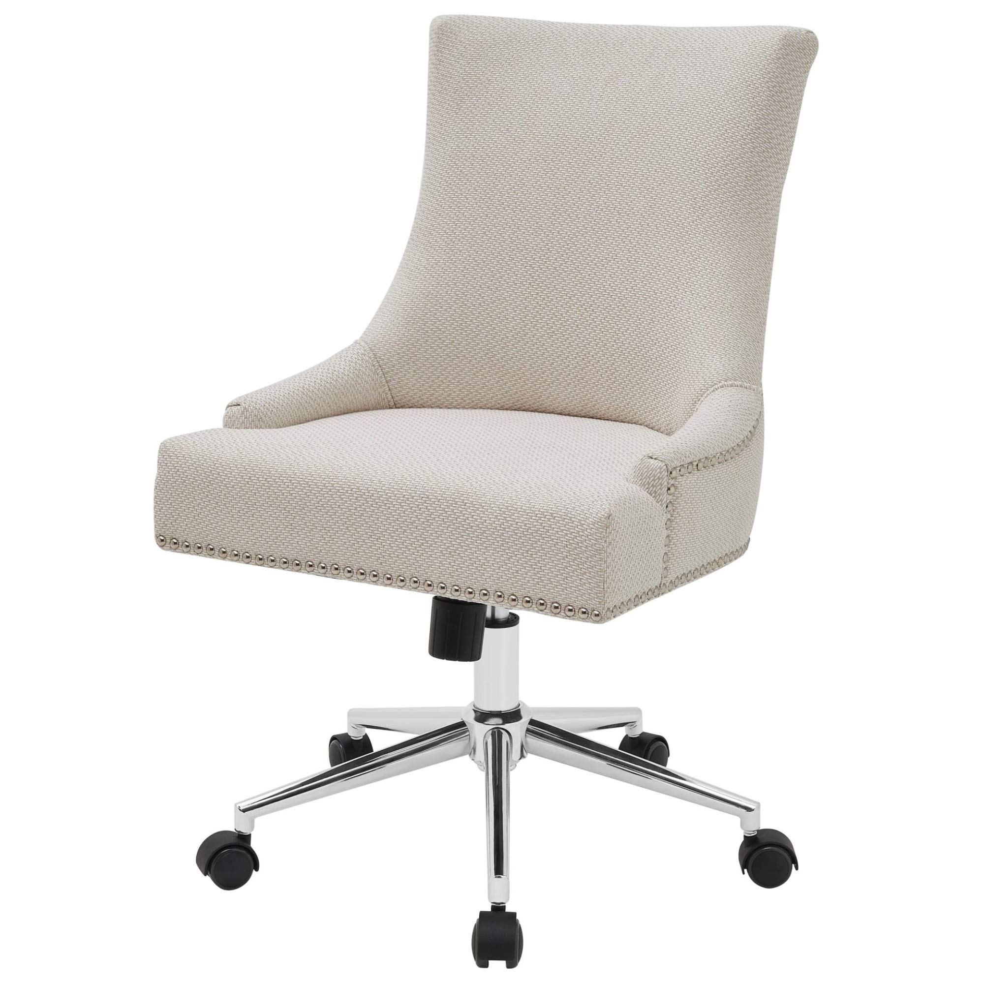 Ergonomic Charlotte Fabric Office Chair with Lumbar Support - Adjustable Height Swivel Task Chair for Home & Office Workspace - Comfortable Desk Chair for Long Hours Sitting, Gaming, and Remote Work