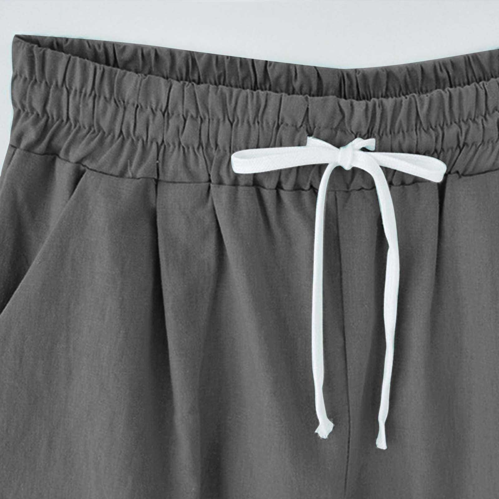 Women's Bermuda Shorts - Cotton Casual Summer Lounge Shorts with Pockets for Walking & Exercise