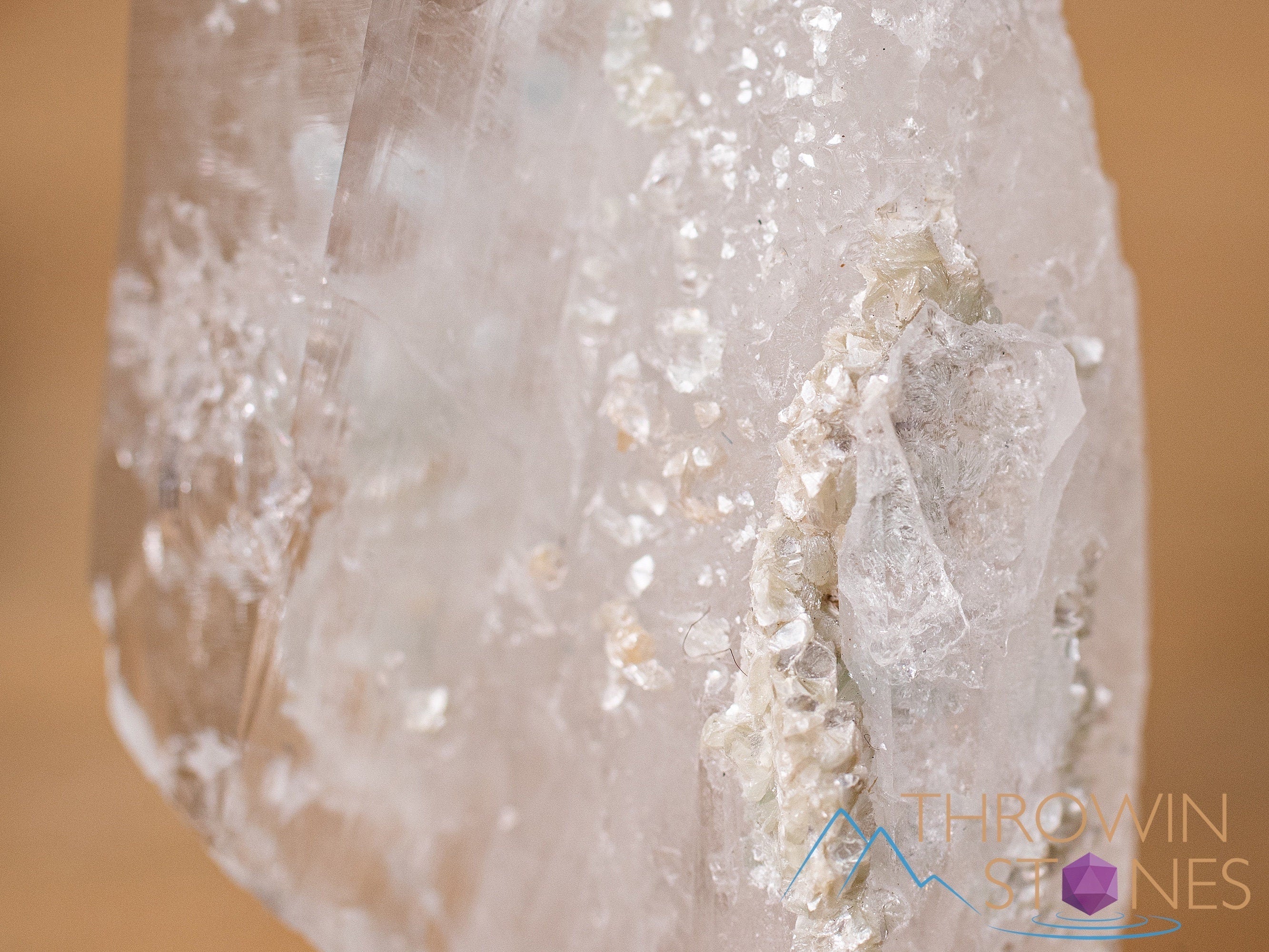 Natural Cookeite in Clear Quartz Raw Crystal - Healing Stone for Home Decor, Housewarming Gift, and Spiritual Healing | Perfect for Meditation, Feng Shui, and Crystal Collections