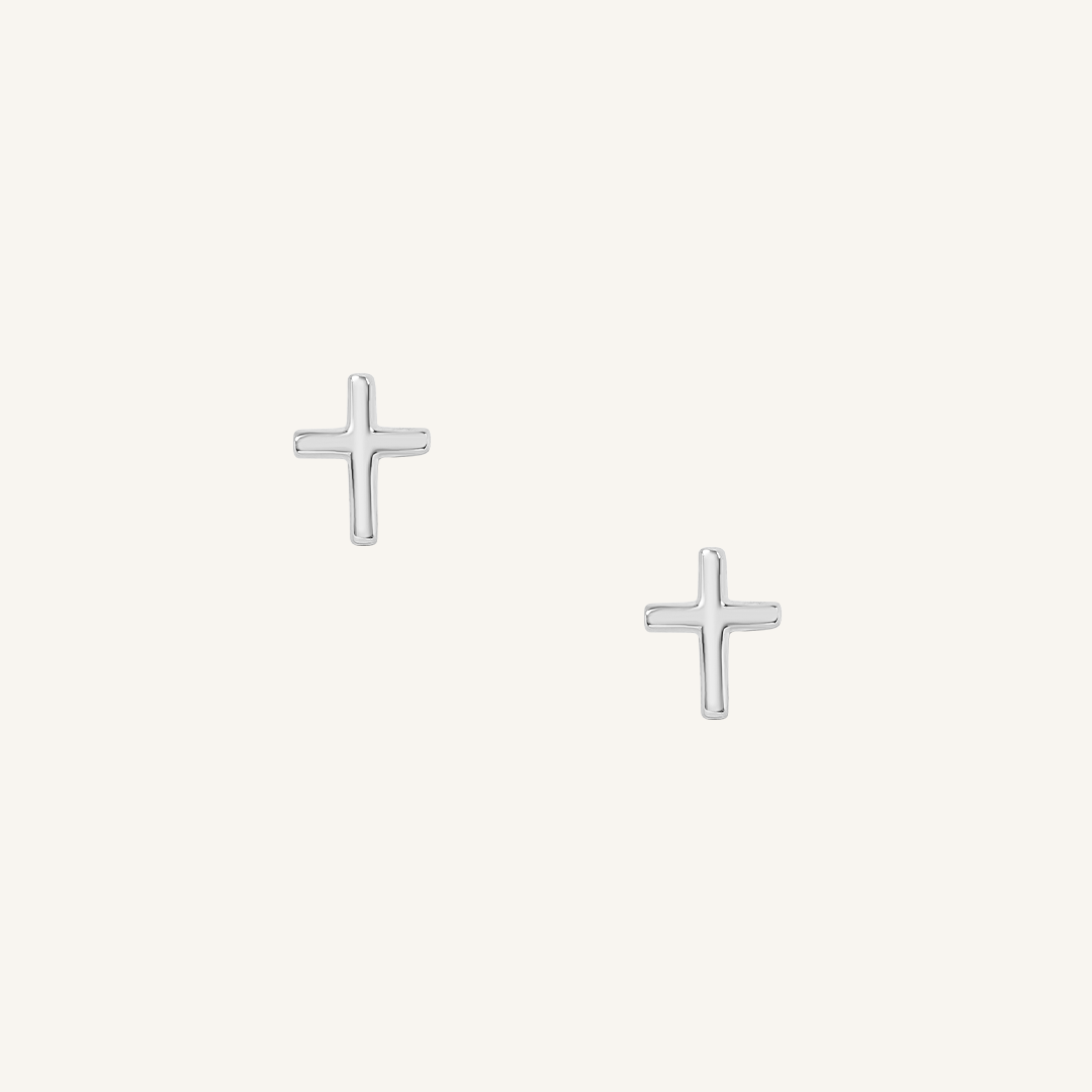 Hope Cross Studs Earrings for Women - Stylish Religious Jewelry for Everyday Wear & Gifts - Perfect for Church, Weddings & Special Occasions