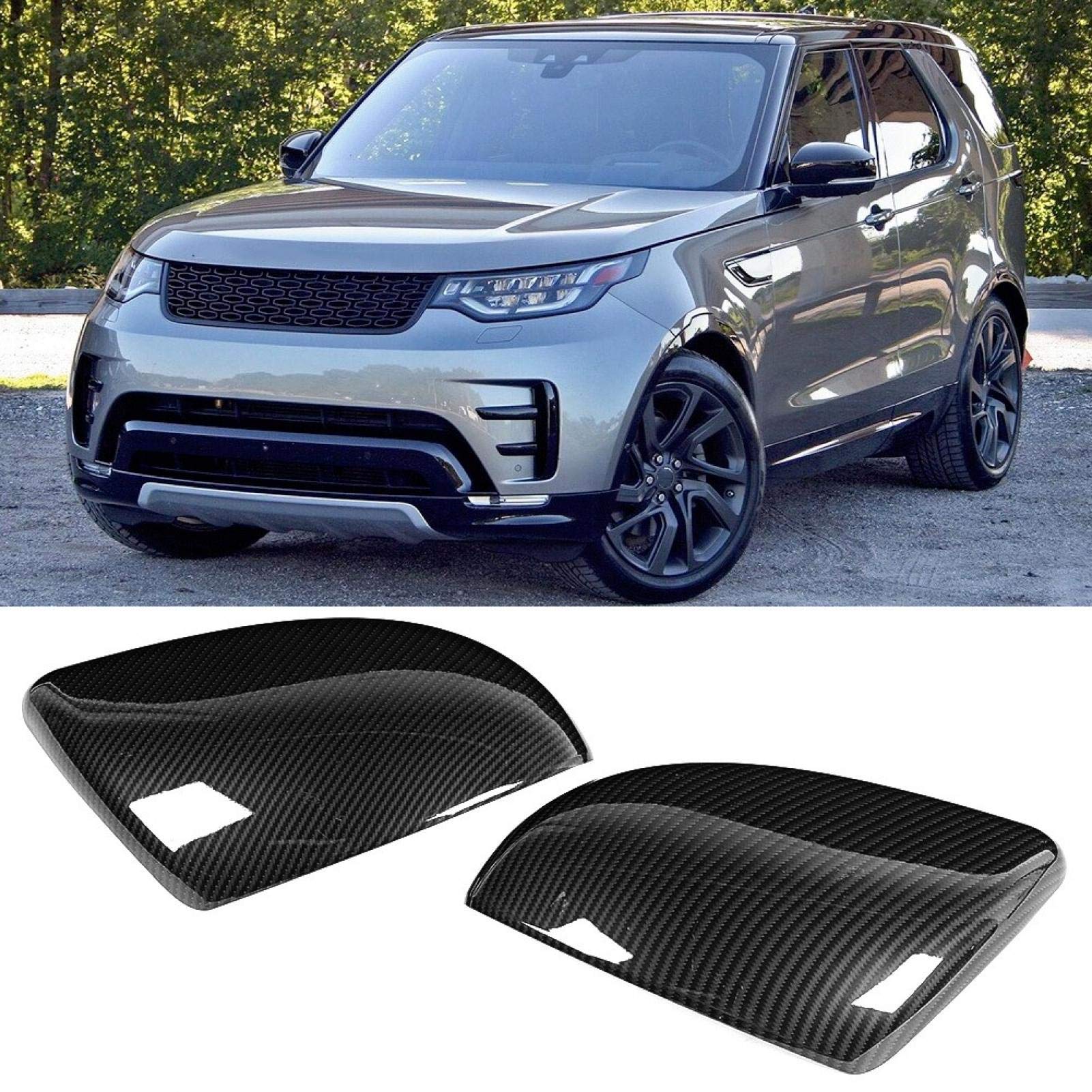 2PCS ABS Car Wing Mirror Cover Trim Caps for Range Rover Evoque 2020 - Side Mirror Decoration & Protection Accessories for Enhanced Style and Safety While Driving